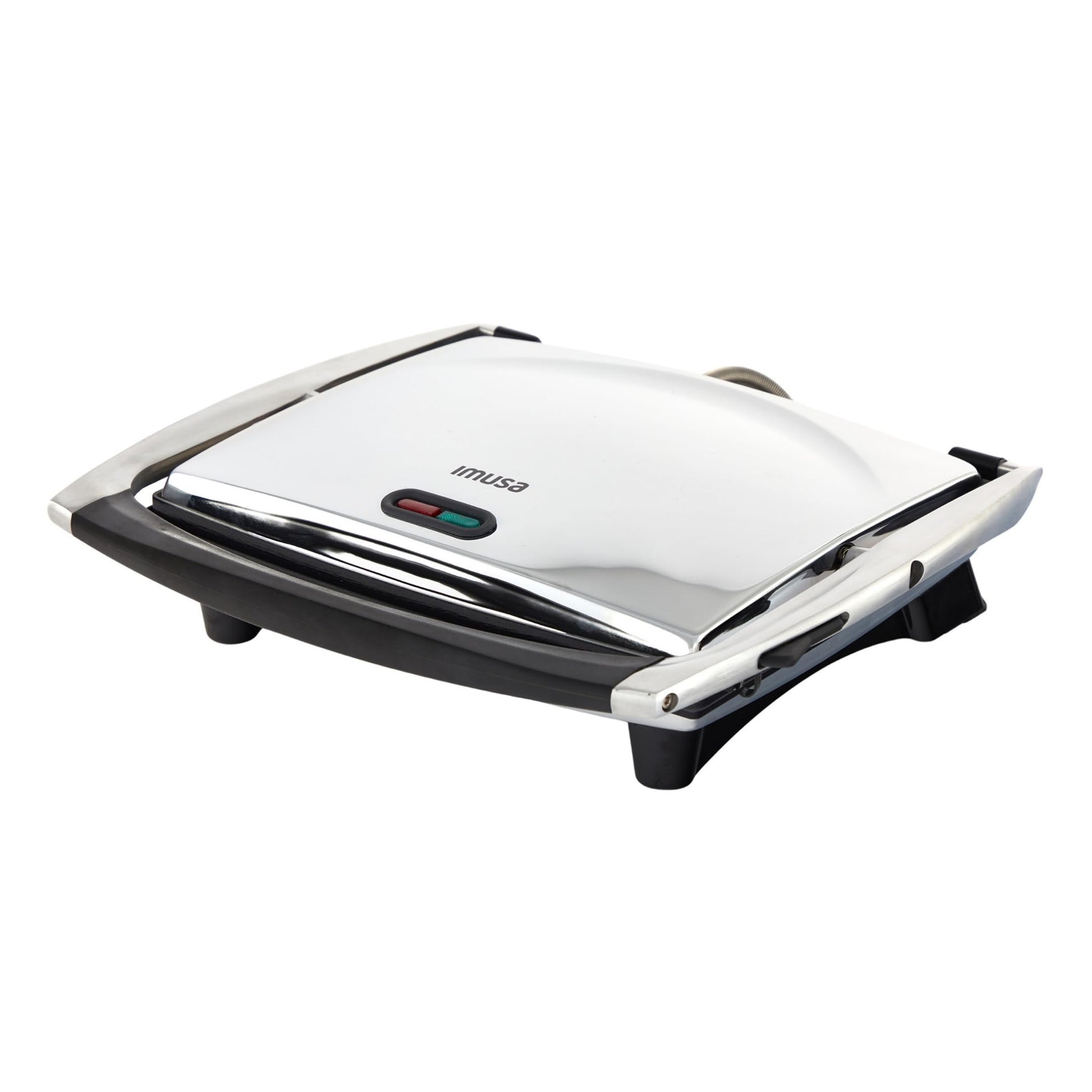 IMUSA - Sandwichera Panini de acero inoxidable de 12 x 10 pulgadas con placas antiadherentes de cerámica