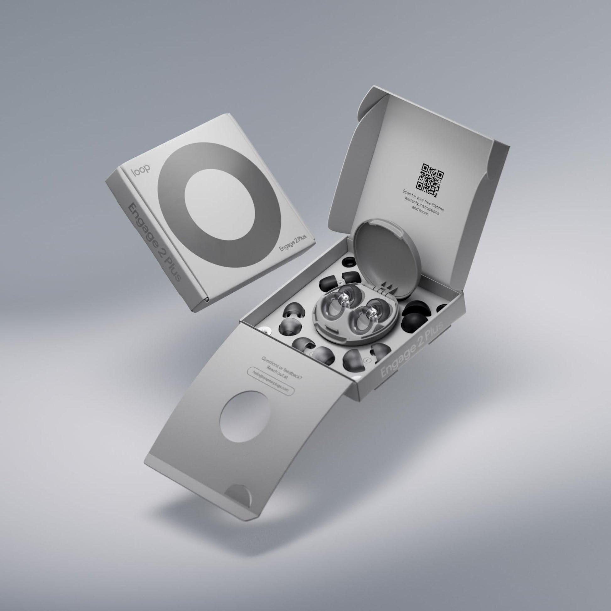 Loop Engage 2 Plus Tapones auditivos – Reducción del ruido cotidiano con voces claras para reuniones sociales, trabajo, conversaciones y para la sensibilidad al ruido – SNR16 dB + accesorio Mute