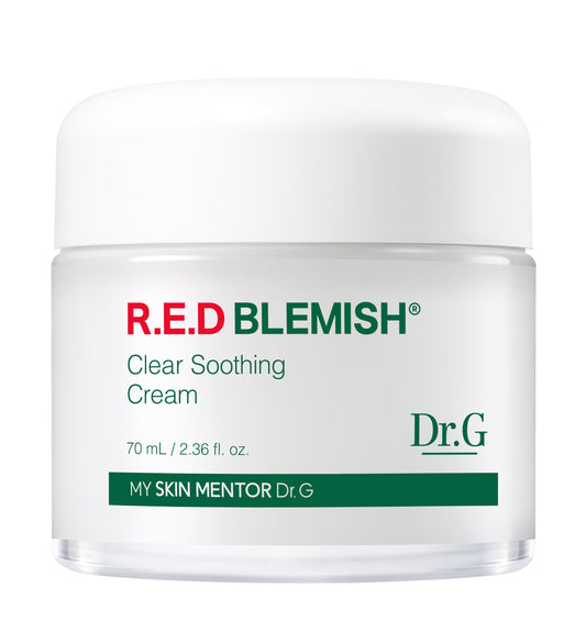 Dr.G NEW RED Blemish Clear Soothing Cream (70ml 2.36 oz) Gowoonsesang Cosmetic, Moisturizing Recovery Cream