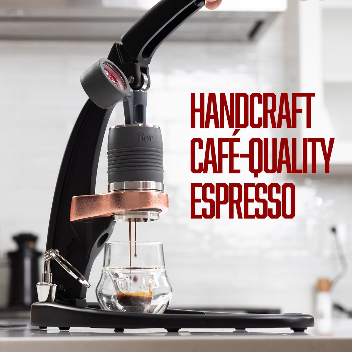 Máquina de Café Espresso PRO 3 Flair negro con Palanca Manual y Manómetro