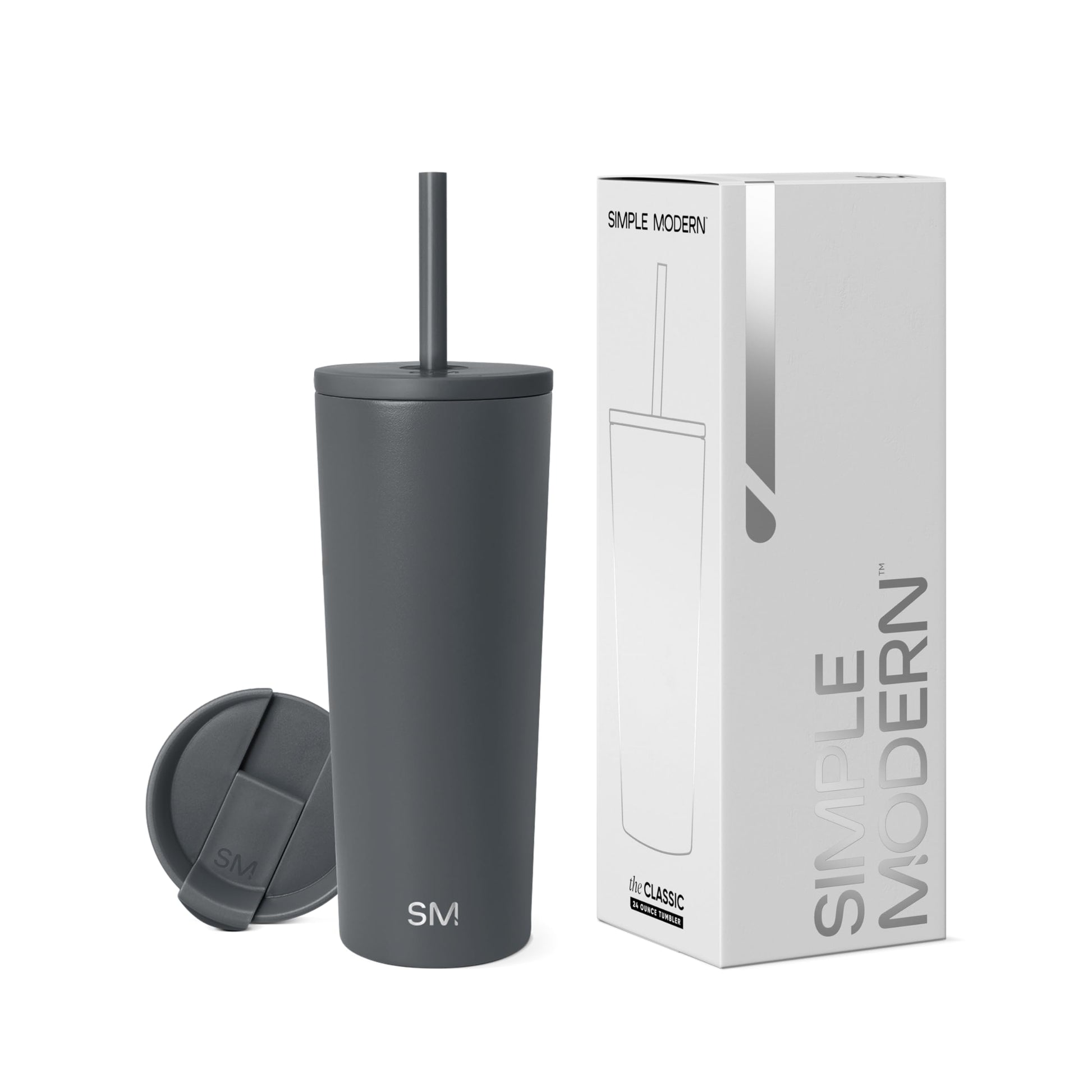 Vaso Térmico Simple Modern Graphite Colección Classic Reutilizable de Acero Inoxidable 710ml