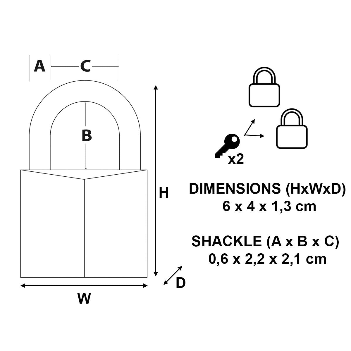 Juego de Candados de Latón Master Lock 40 mm 2 Piezas