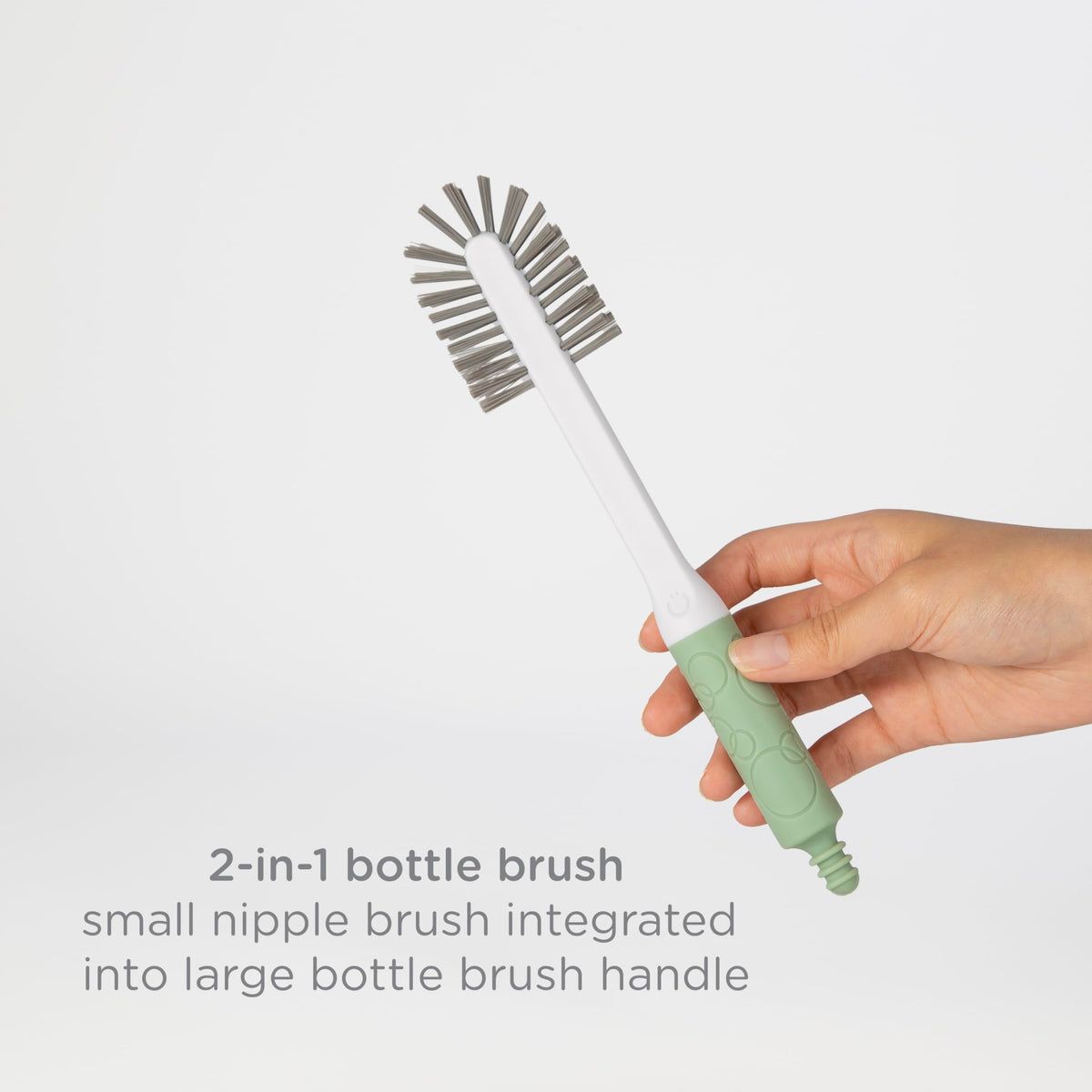 Ubbi On-the-Go - Juego de cepillo para polvo y estante de secado para llevar, incluye estuche de viaje y cepillo para polvo para botella para almacenamiento compacto, capacidad para hasta 8 botellas,