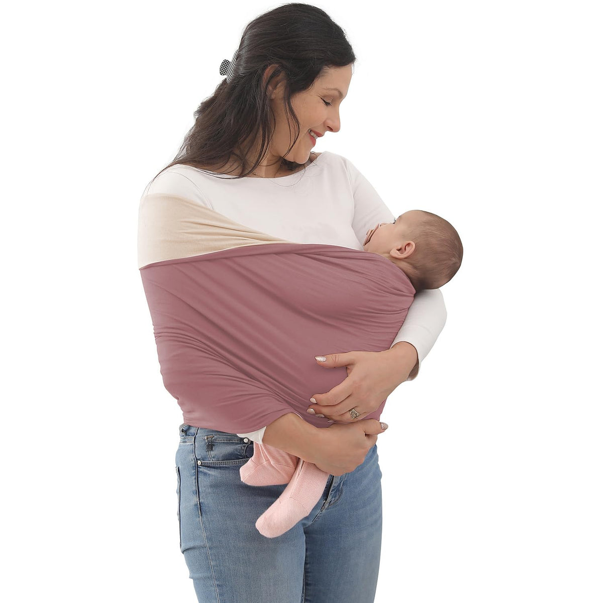 Kloovete - Portabebés para bebé, edredón reversible, suave y elástico para bebé y bebé, correa perfecta para recién nacidos y bebés de hasta 35 libras
