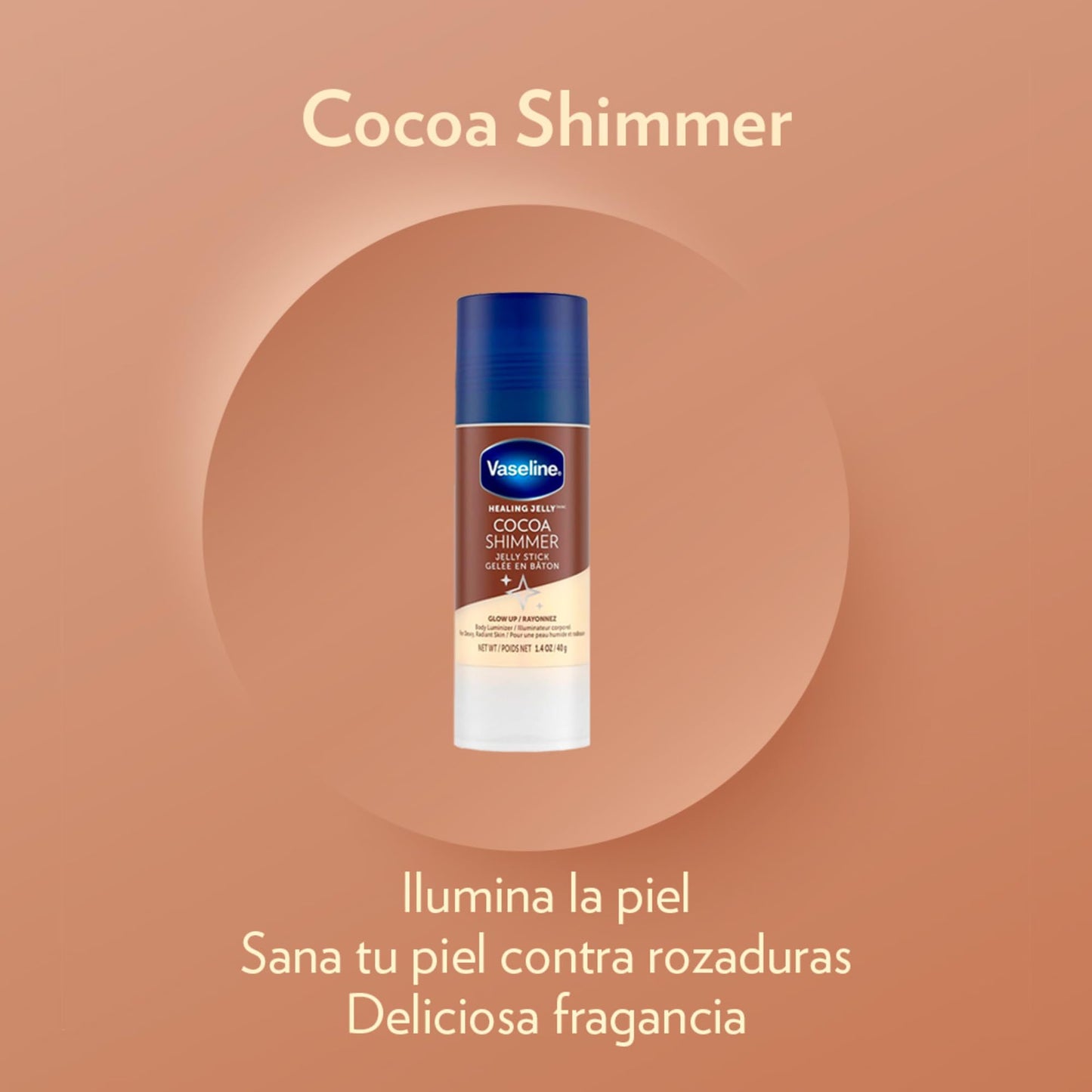 Vaseline - Bálsamo Corporal En Barra (1 Pieza de 40 g.) Cocoa Shimmer