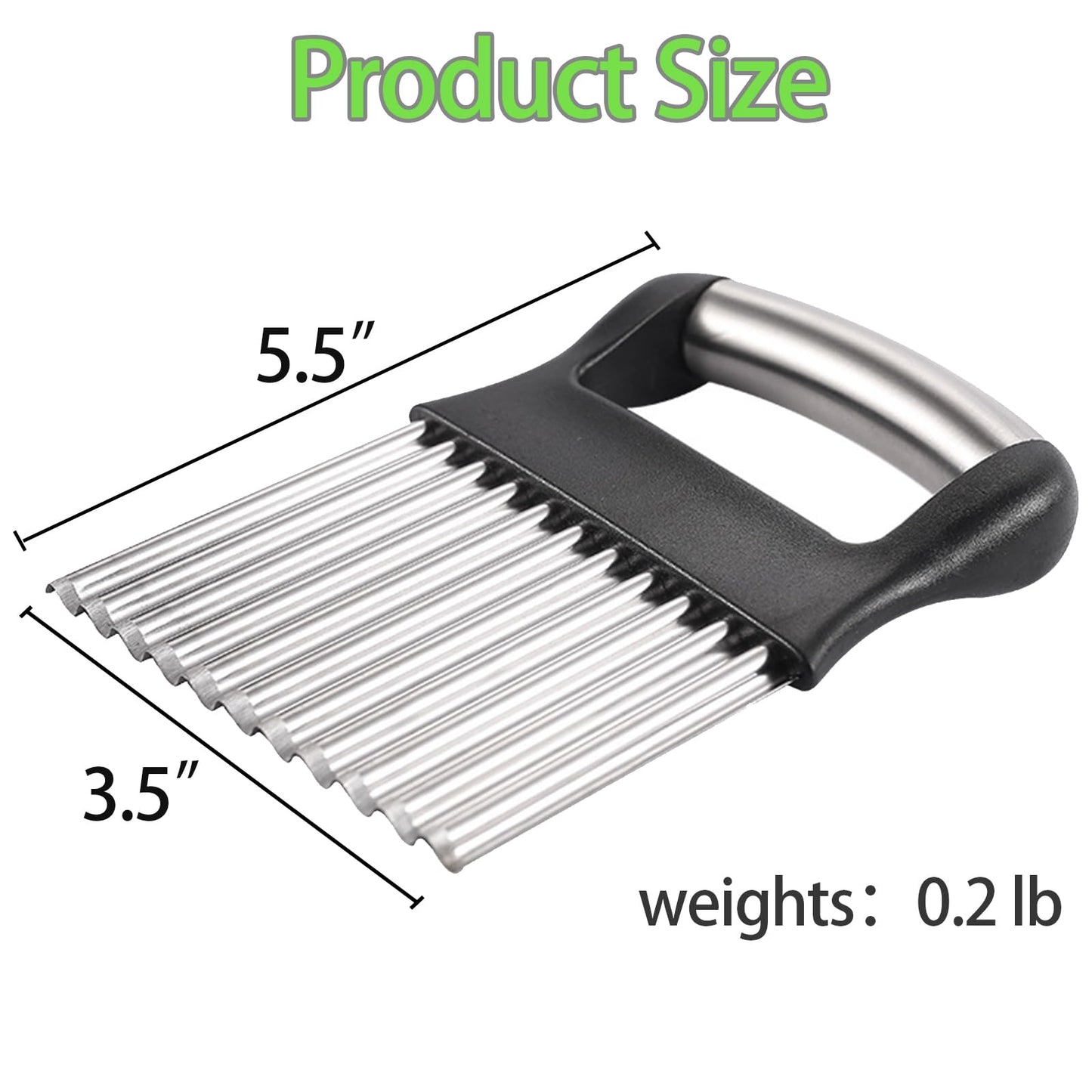 Cortador de Verduras Fantexy Acero Inoxidable Arrugado para Patatas y Zanahorias
