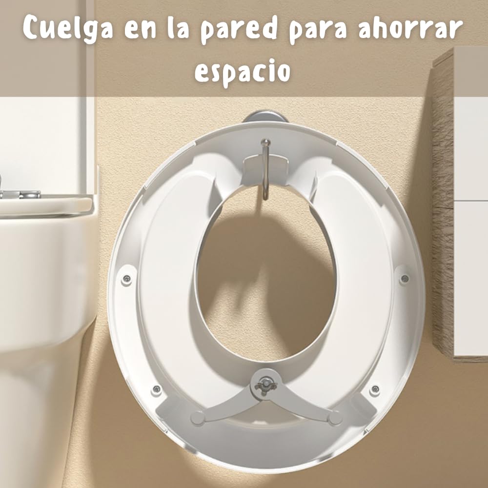Dear Mia Little Liz | Asiento Entrenador Ajustable Portátil para Inodoro para Niños y Niñas | Reductor Baño Infantil (Azul)