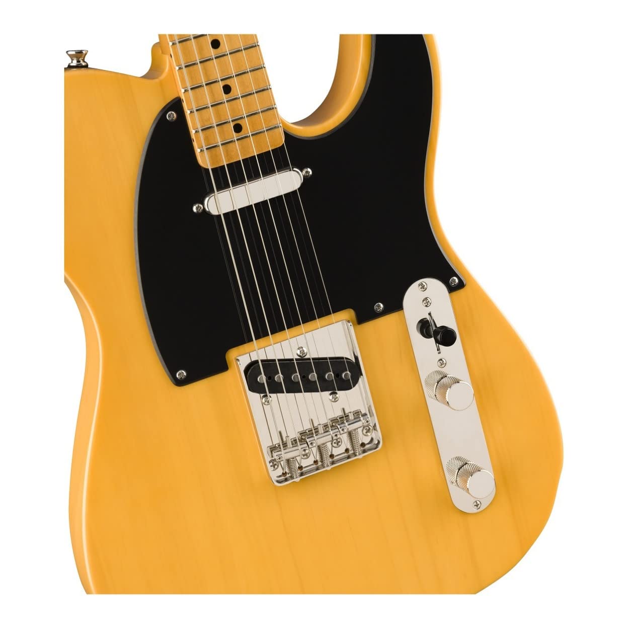 Squier by Fender Electric Guitar, with 2-Year Warranty, Classic Vibe 50s Telecaster, Maple Fingerboard with Vintage-Style Tuning Machines, Butterscotch Blonde, Pine Body, Vintage-Tint Gloss Finish