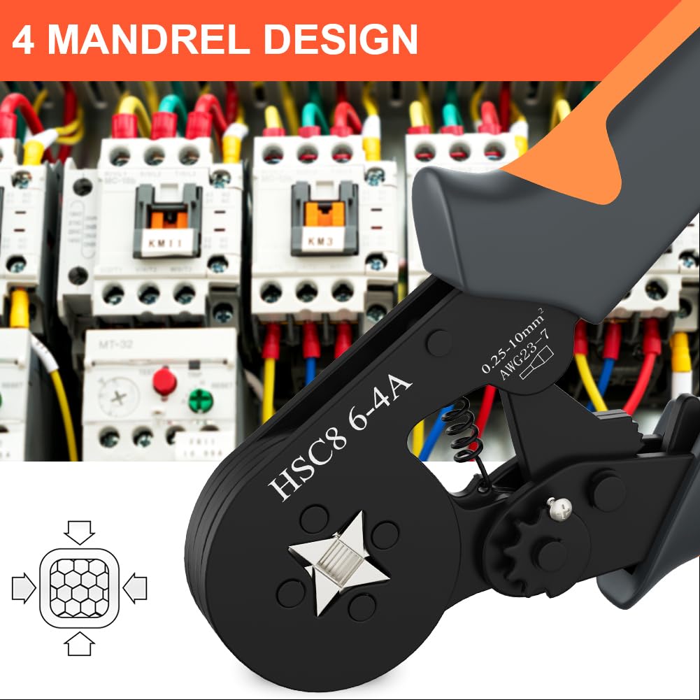 Juego de Crimpadora WOZOBUY Negro con 2000 Piezas de Terminales para Cables Eléctricos