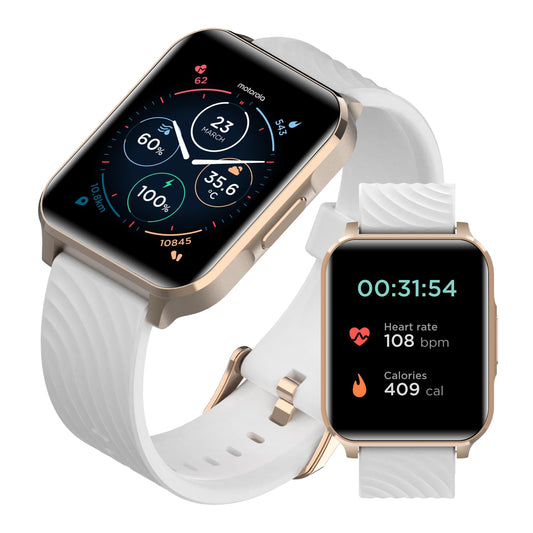 Reloj Inteligente Motorola Moto Watch 70 Oro Bluetooth para Salud y Fitness