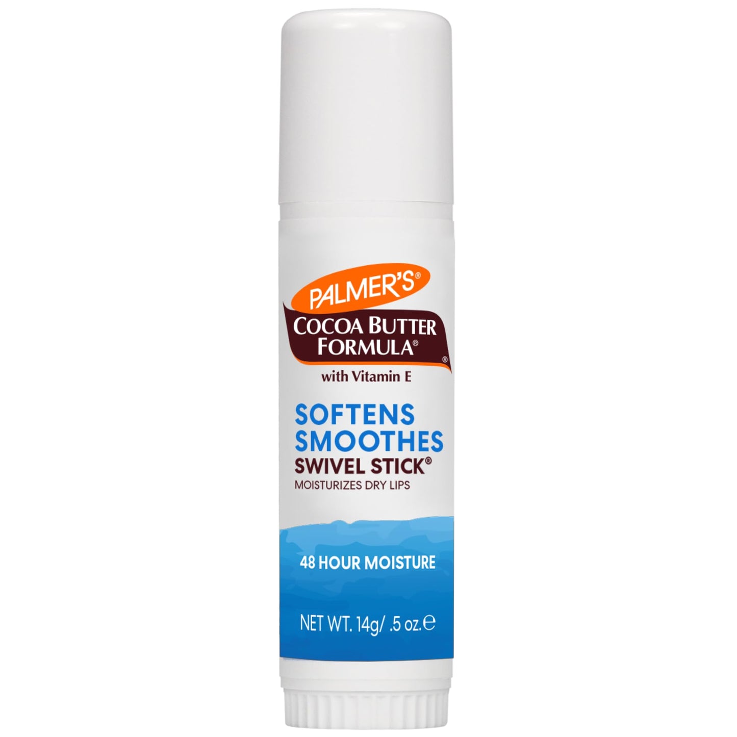 Palmer's Cocoa Butter Formula Duo-Pack Labial con Manteca de Cacao y Vitamina E, Bálsamo Protector Labial 4g y Swivel Stick Barra Humectante 14g, 48 Horas de Humectación, Dermatológicamente Probado