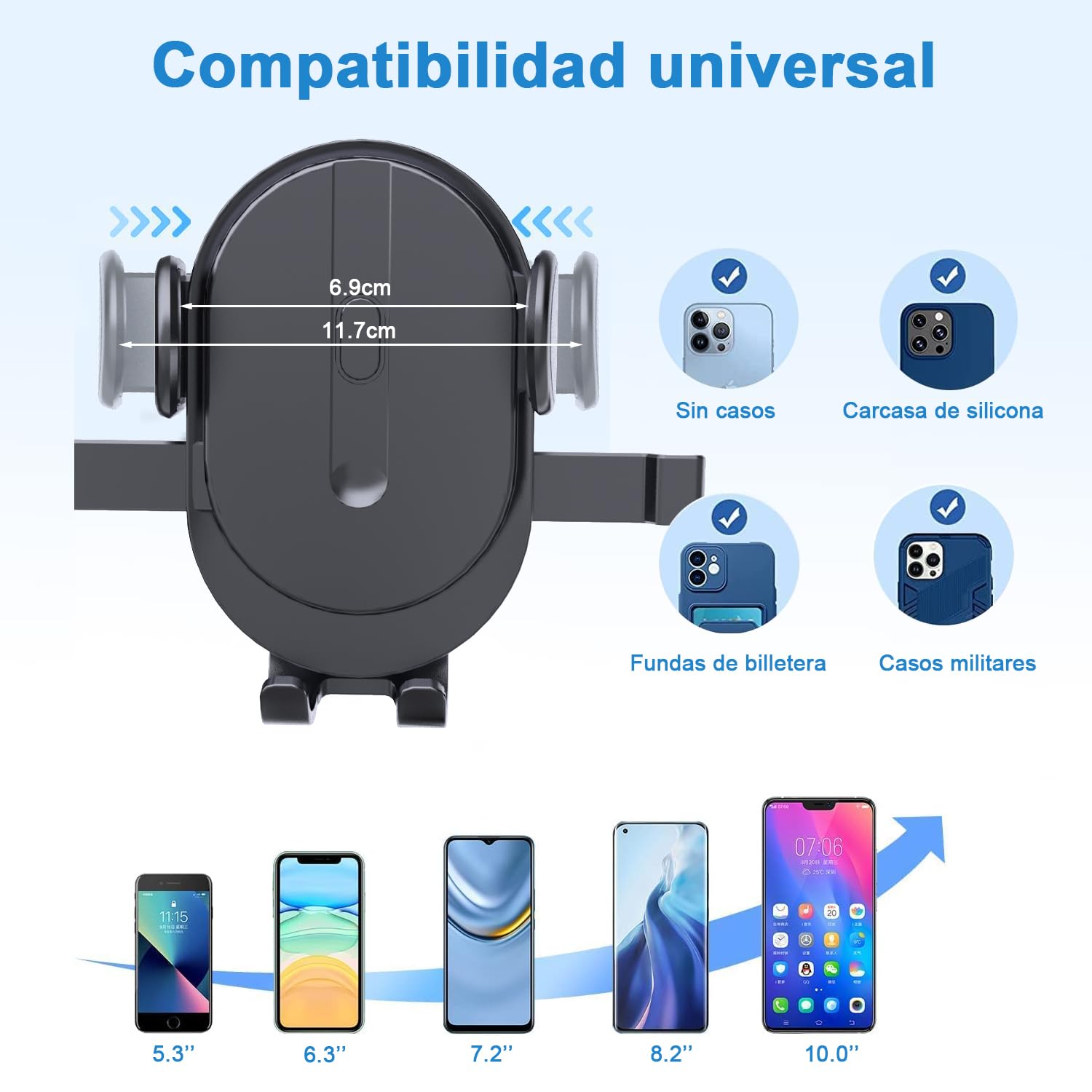 KAMYSEN Soporte Celular Automóvil,MultipropóSito Soport Celular Auto，360°,Teléfono Magnético, para Ventilación del Parabrisas del Salpicadero,Adecuado para iPone16 15 14 13 Pro MAX,Teléfono Xiaomi