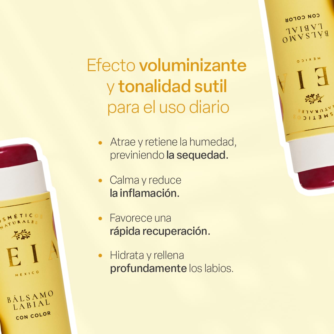 Bálsamo Labial TEIA Cosmeticos Magenta Humectante con Ingredientes Naturales