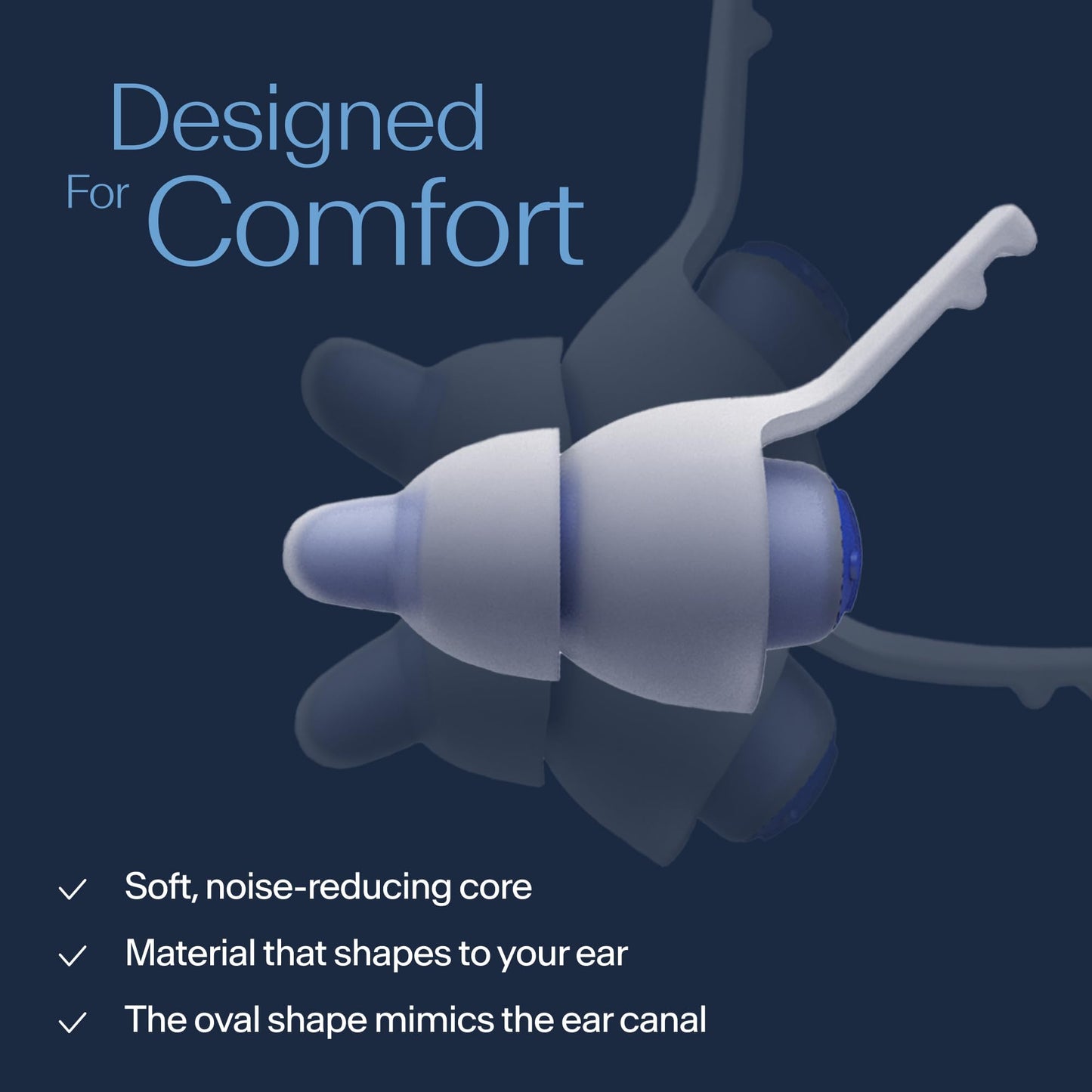 Alpine SleepDeep Tapones de Oídos para Dormir. Tapones de Dormir Ovalados 3D con Gel Supresor de Ruido. Filtros Suaves para Dormir de Lado. Reducen el Sonido de los Ronquidos. 2 Par Reutilizable