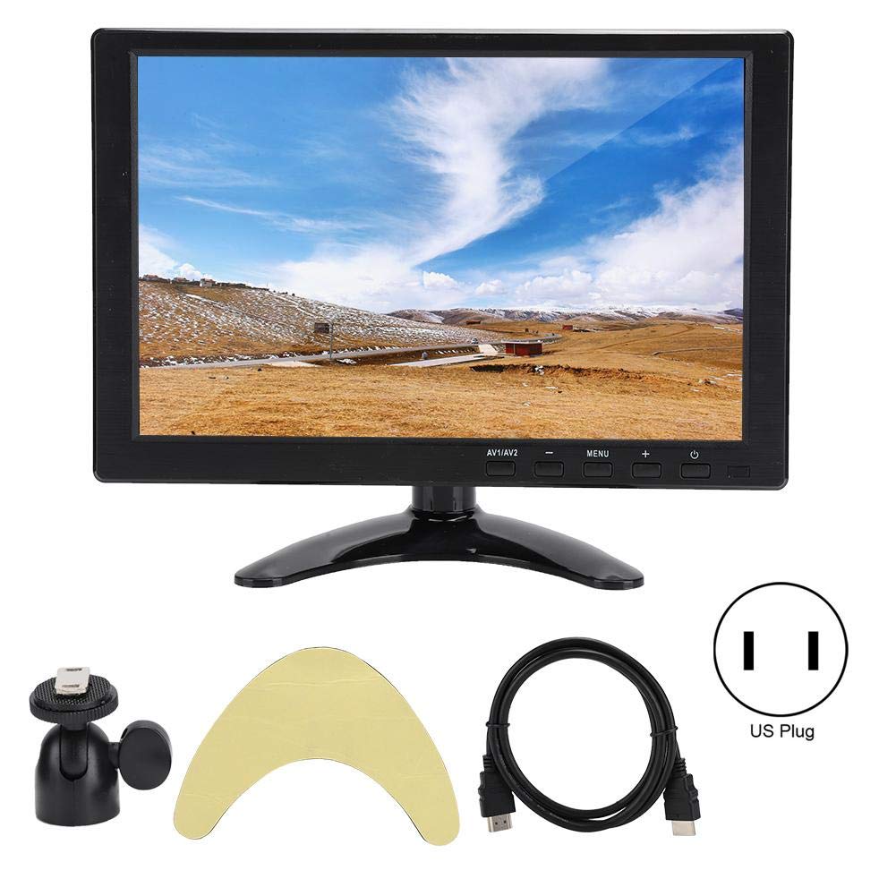 Monitor LCD Universal 10.1in 1280x800 Pantalla TFT Interfaz HDMI VGA BNC AV USB HD 1080P