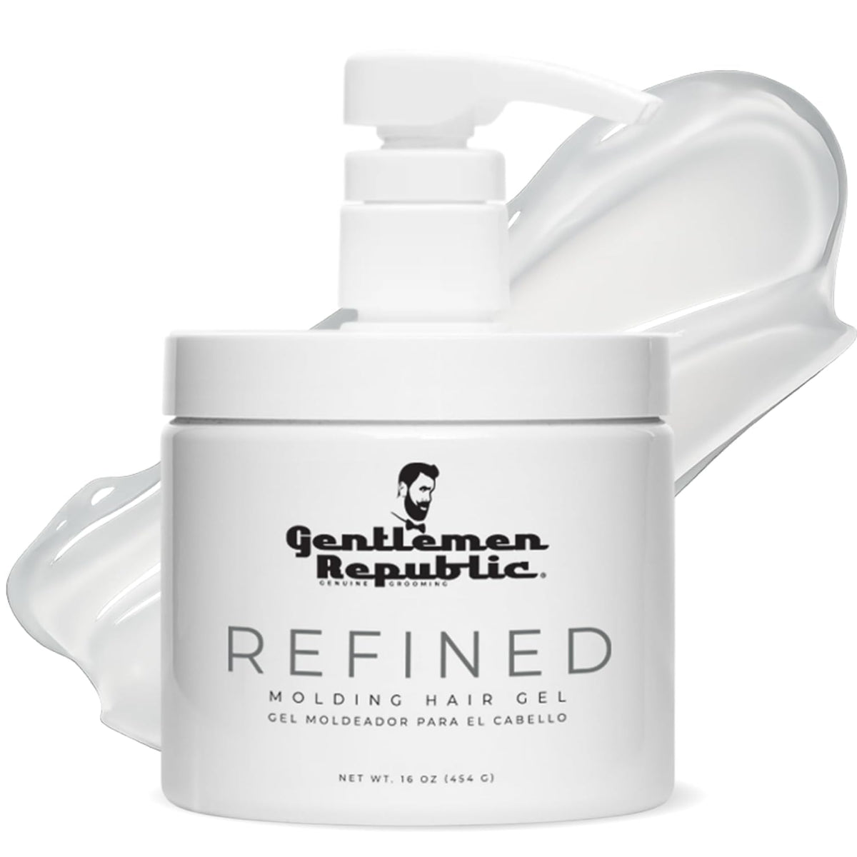 Gentlemen Republic Genuine Grooming Gentlemen Republic Gel para el Cabello Refinado con Bomba - F?rmula Profesional para Brillo y Retenci?n 24 Horas, Resistente a la Humedad, 100% Libre de Alcohol y N