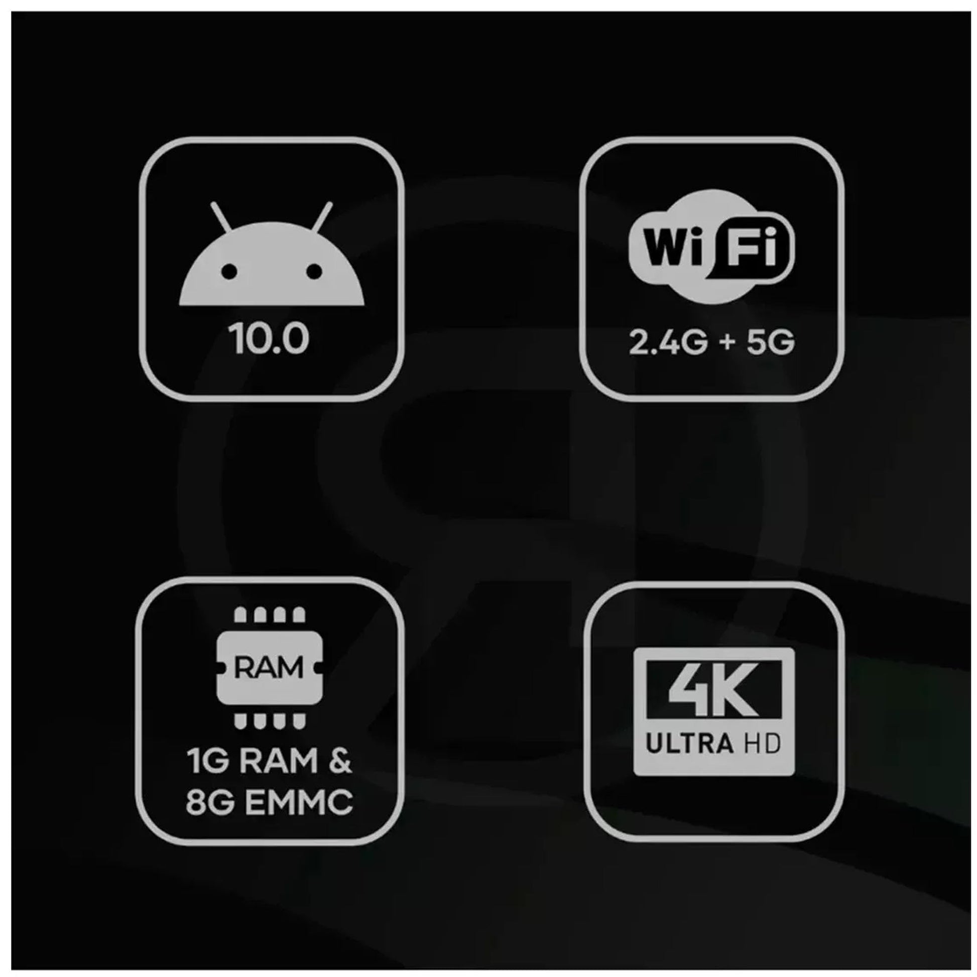 YEEMOVIL Android TV Box 4K Ultra HD y 3D, CPU de 64 bits, WiFi de Doble Banda, Ethernet, Bluetooth 4.1, HDMI y USB – Centro Multimedia Inteligente