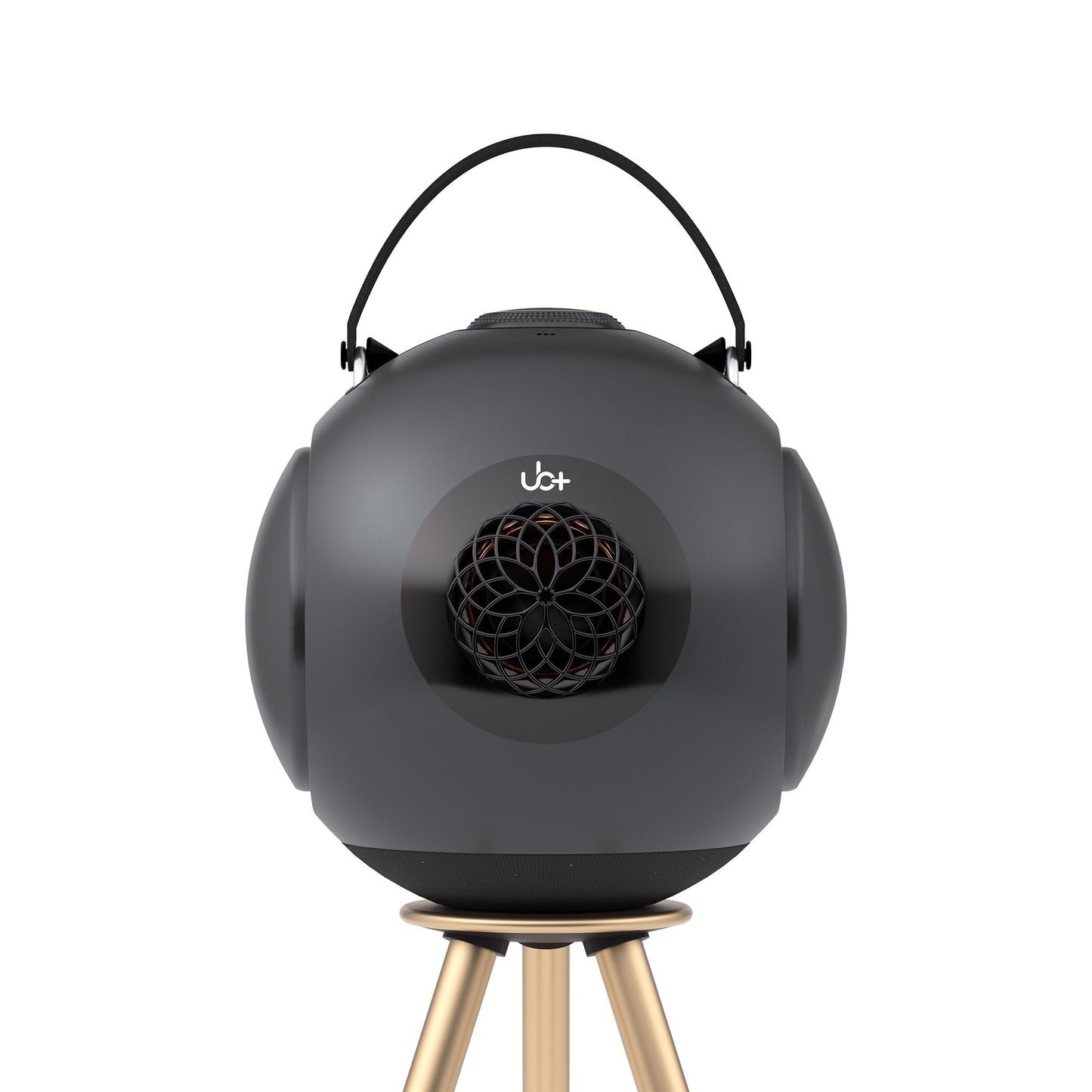 UB+ dB1 doubleBASS Altavoz impermeable Bluetooth | Sonido Hi-Fi de 40W con graves profundos, 20 h de reproducción, IPX5 y emparejamiento TWS (Gris metálico satinado con trípode)