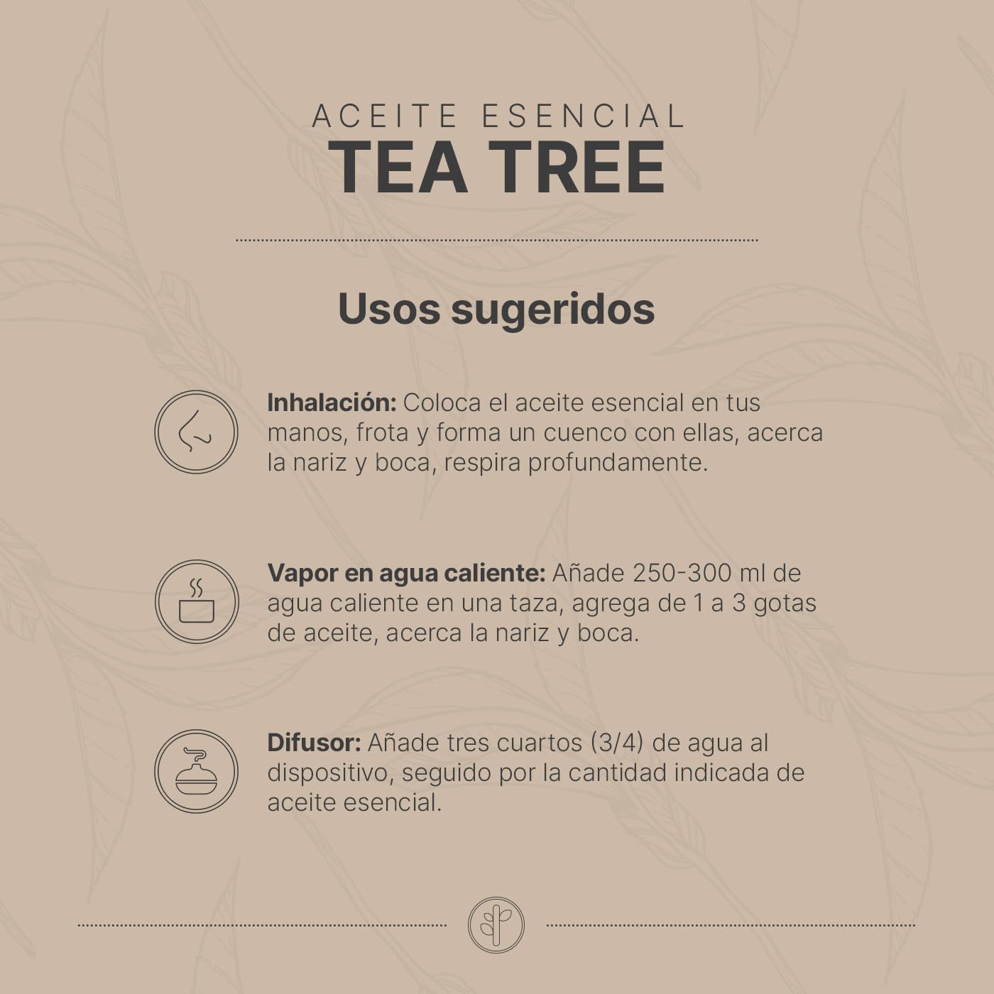 Aceite Esencial B Life Árbol de té Aromalogía 120 ml Ingredientes Puros y Naturales