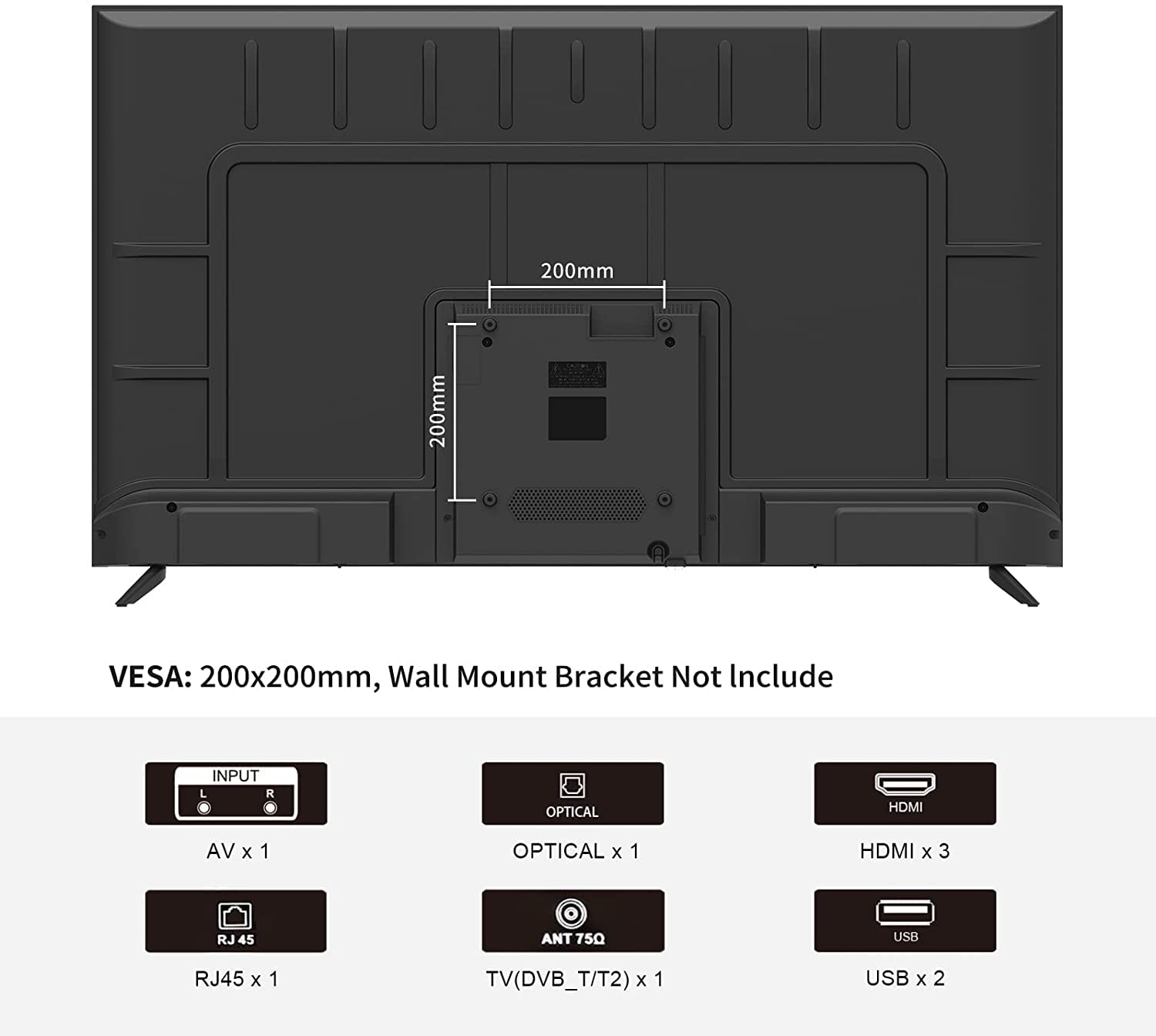 SANSUI Android TV Google Assistant, Control de Voz (50" WiFi UHD 4K)