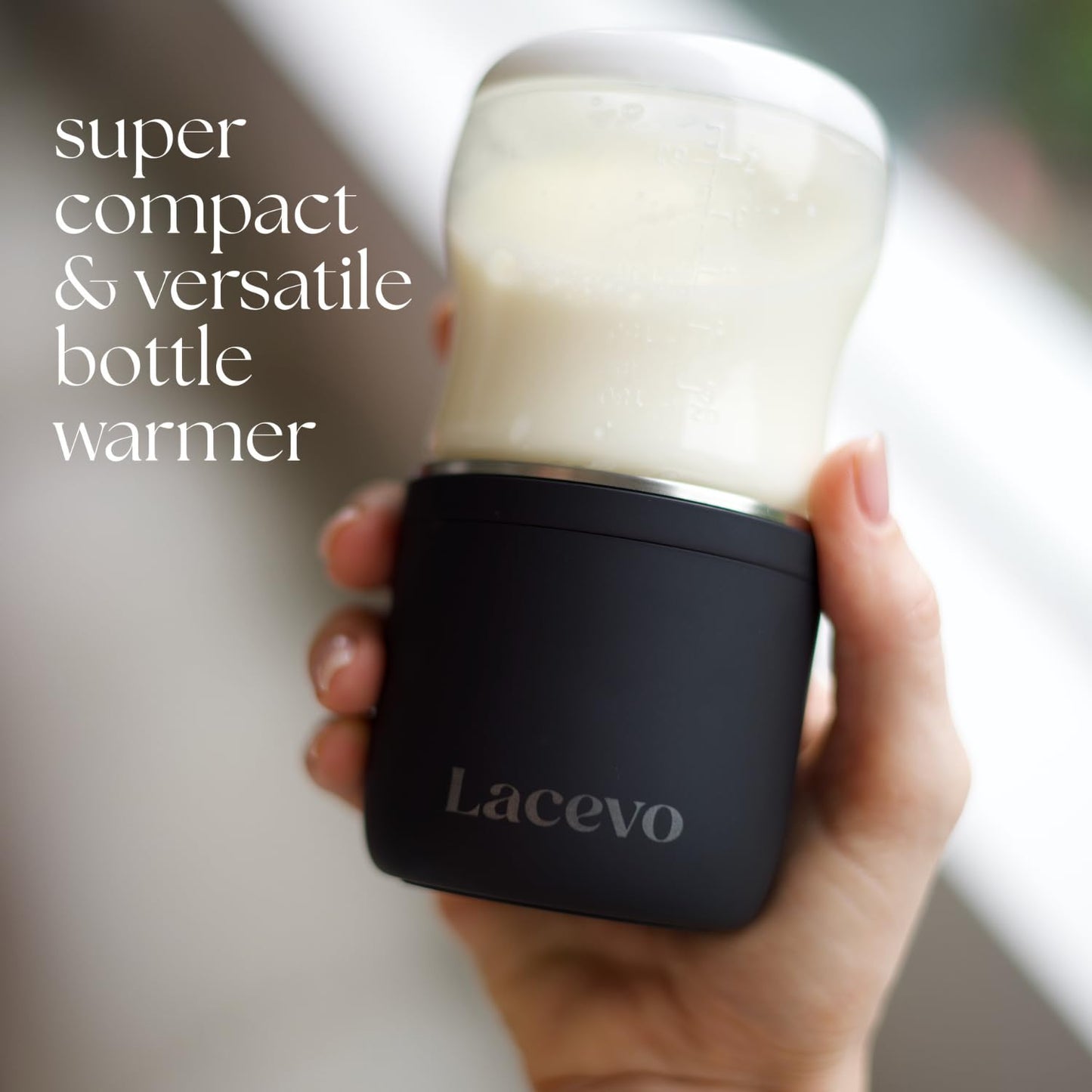 LACEVO - Calentador de botellas universal N6 - Se calienta rápidamente a temperatura óptima - 5 adaptadores para trabajar con la mayoría de las principales marcas de botellas - para leche materna y