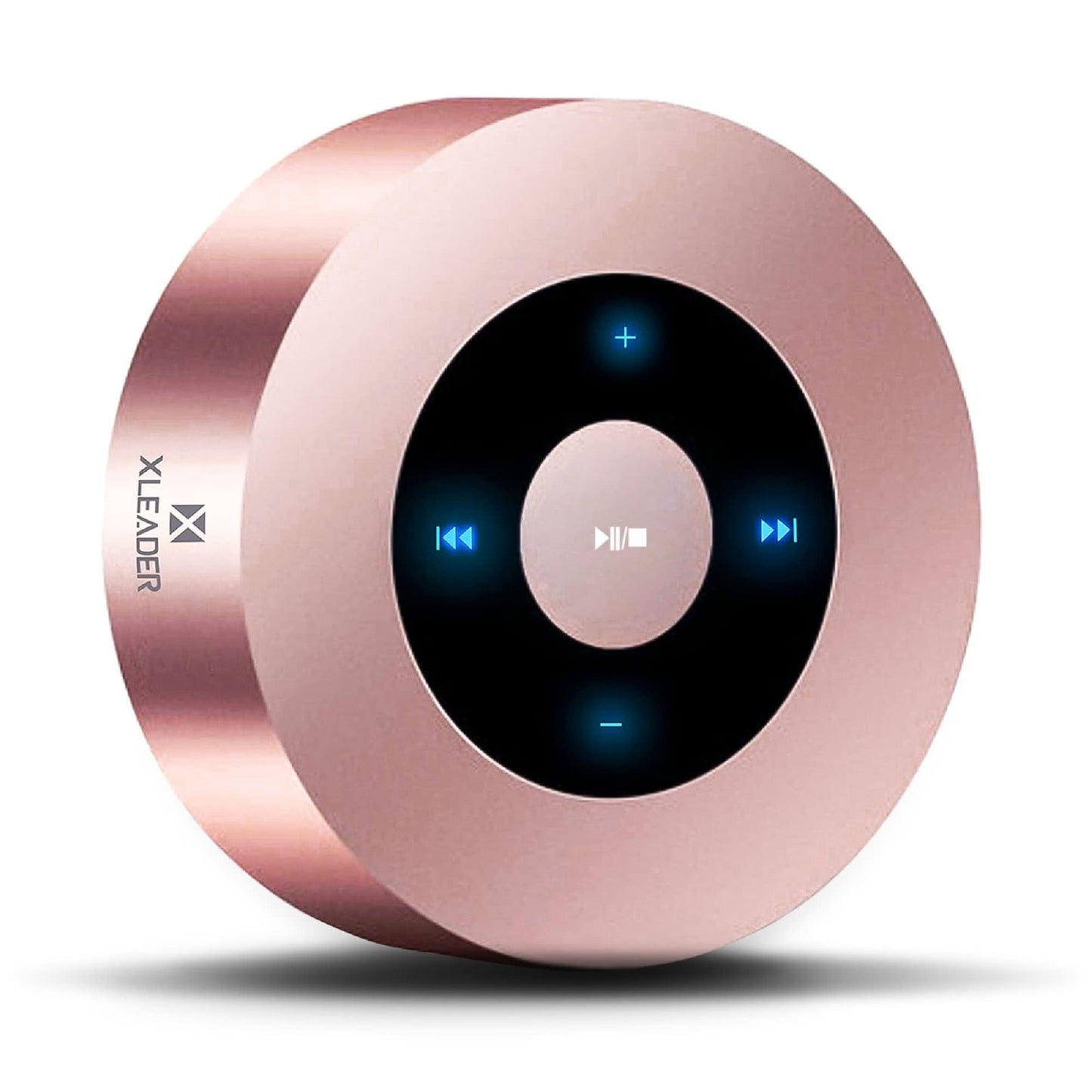 [LED Touch Design] Bluetooth Speaker, XLeader Portable Speaker with HD Sound/12-Hour Playtime/Bluetooth 4.1/Micro SD Support, for iphone/ipad/Tablet/Laptop/Echo dot (Rose gold)