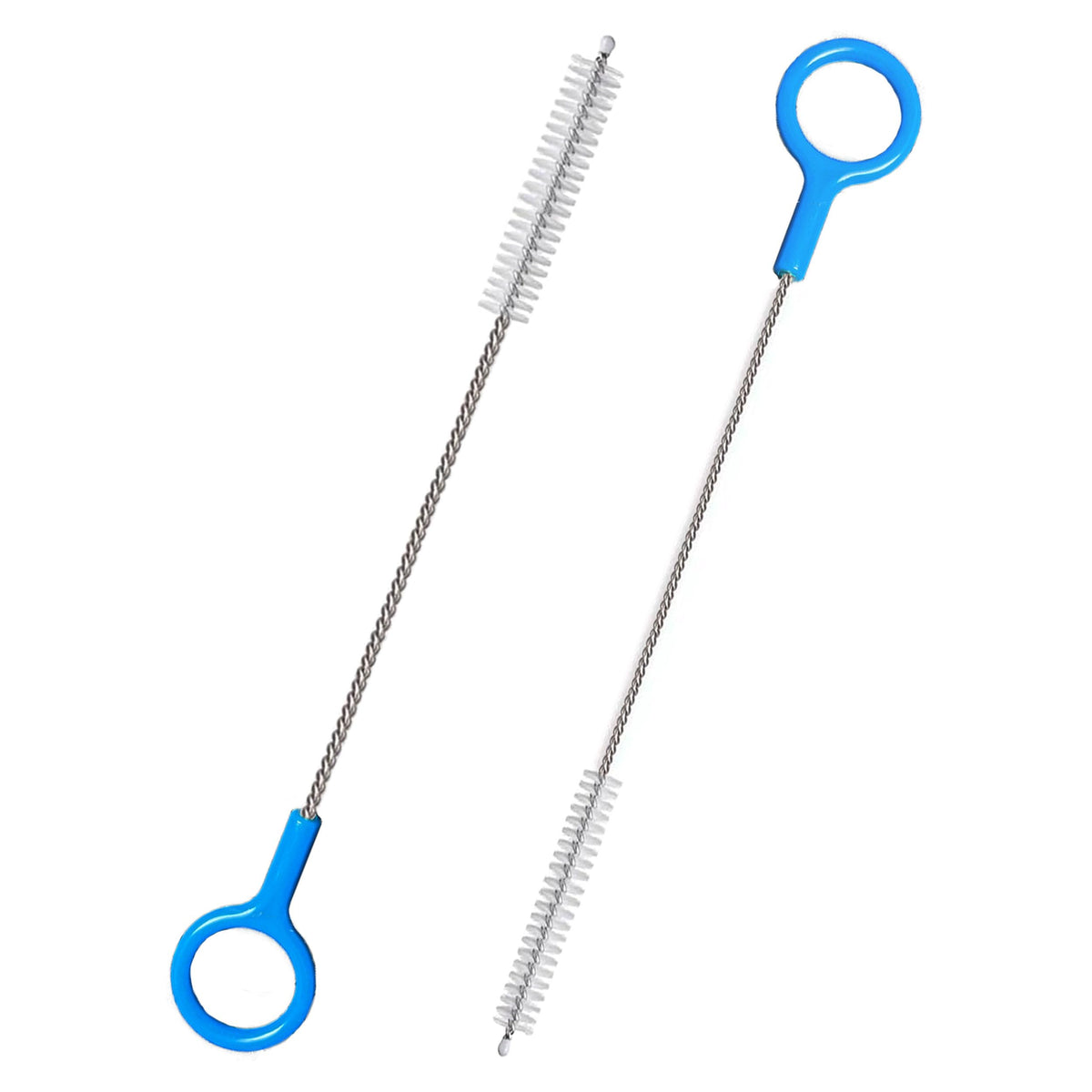 Cepillo limpiador de pajitas de alta resistencia, juego de 2 cepillos flexibles para pajitas, cepillo de limpieza reutilizable con acero inoxidable y cerdas de nailon para biberones, Stanley Cup.