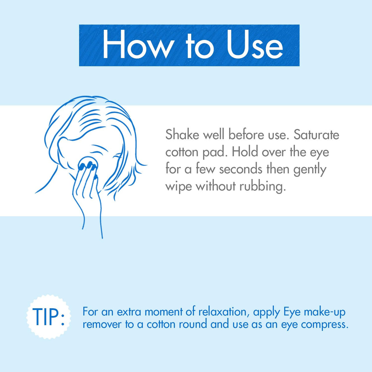 Klorane Waterproof Eye Make-up Remover with Soothing Cornflower, Bi-Phase, Non-Oily, Sensitive Skin, 3.4 oz.
