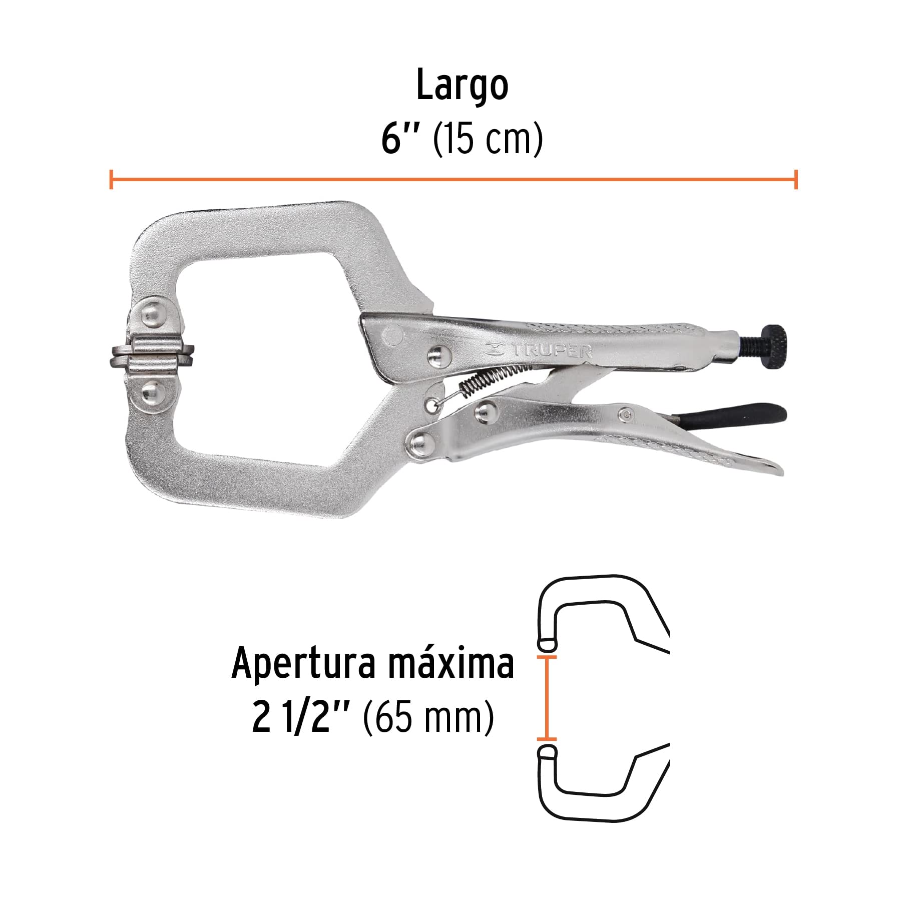 Pinza de Presión Truper Red con Mordaza Autoajustable de 6 Pulgadas