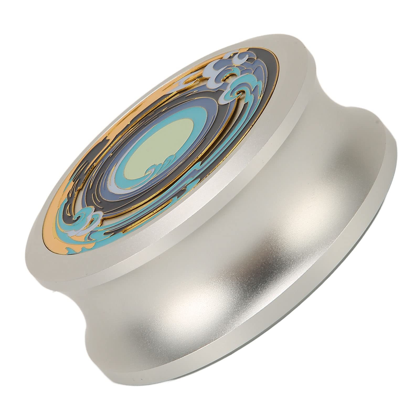 Estabilizador de Disco HiFi LP con Almohadilla Inferior de Silicona Plata