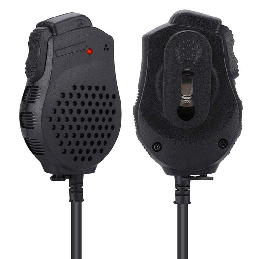 Micrófono de Altavoz Yoidesu Negro Doble PTT para Walkie Talkie UV-82 Serie