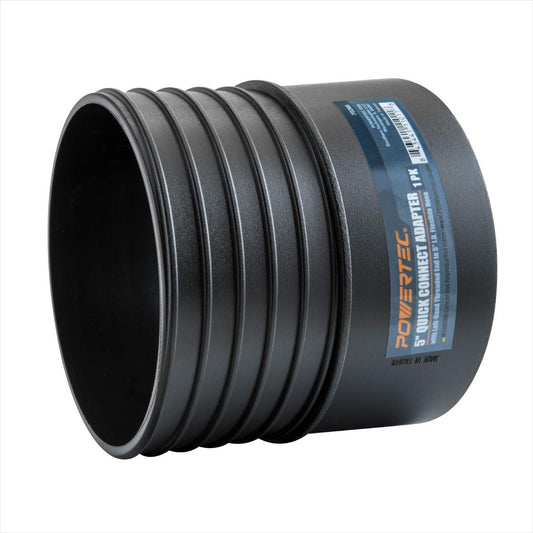 Adaptador de Conexión Rápida POWERTEC 70286 en Negro con Extremo Roscado para Zurdos