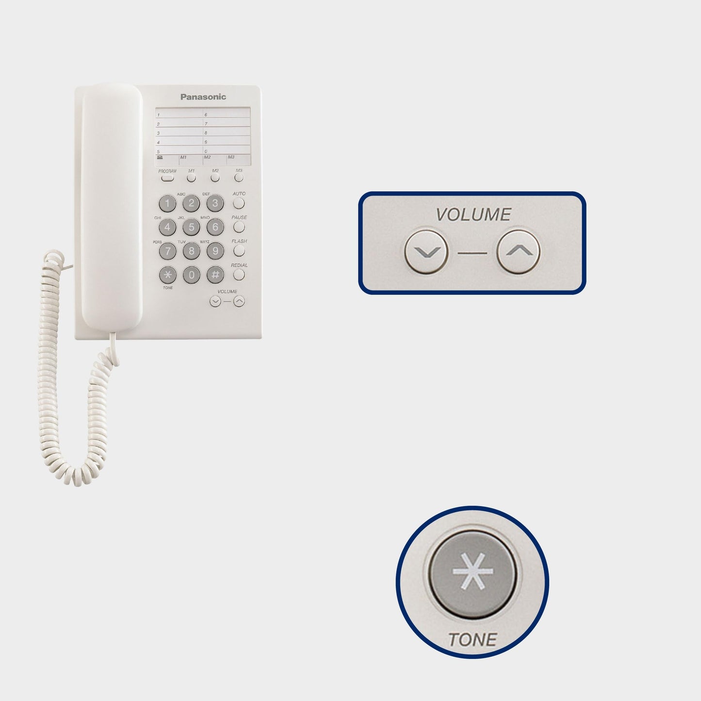 Panasonic KX-TS550MEW Teléfono Fijo de Línea Fija