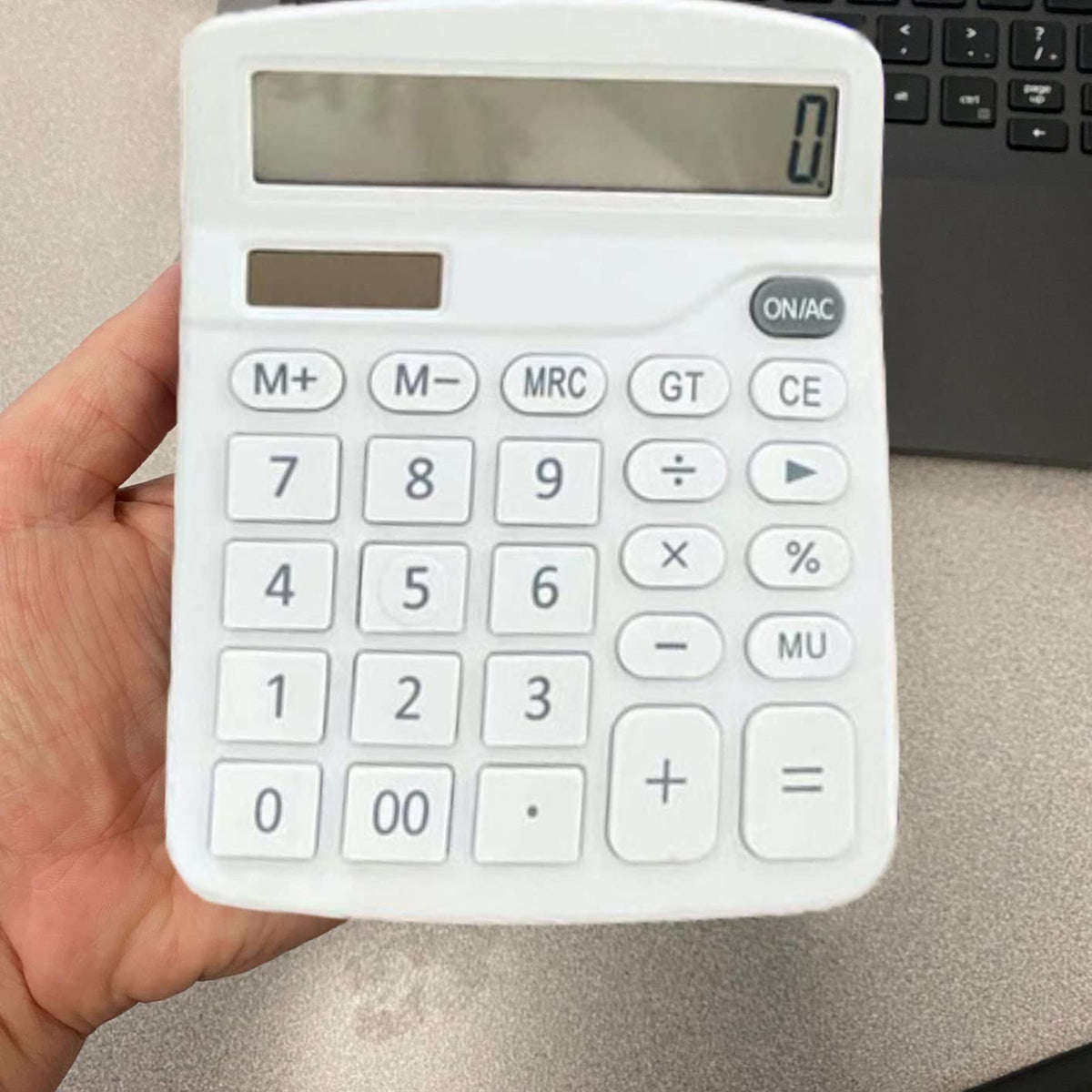 Calculadora Electrónica YOUHO Blanco con Doble Potencia y Pantalla LCD Grande