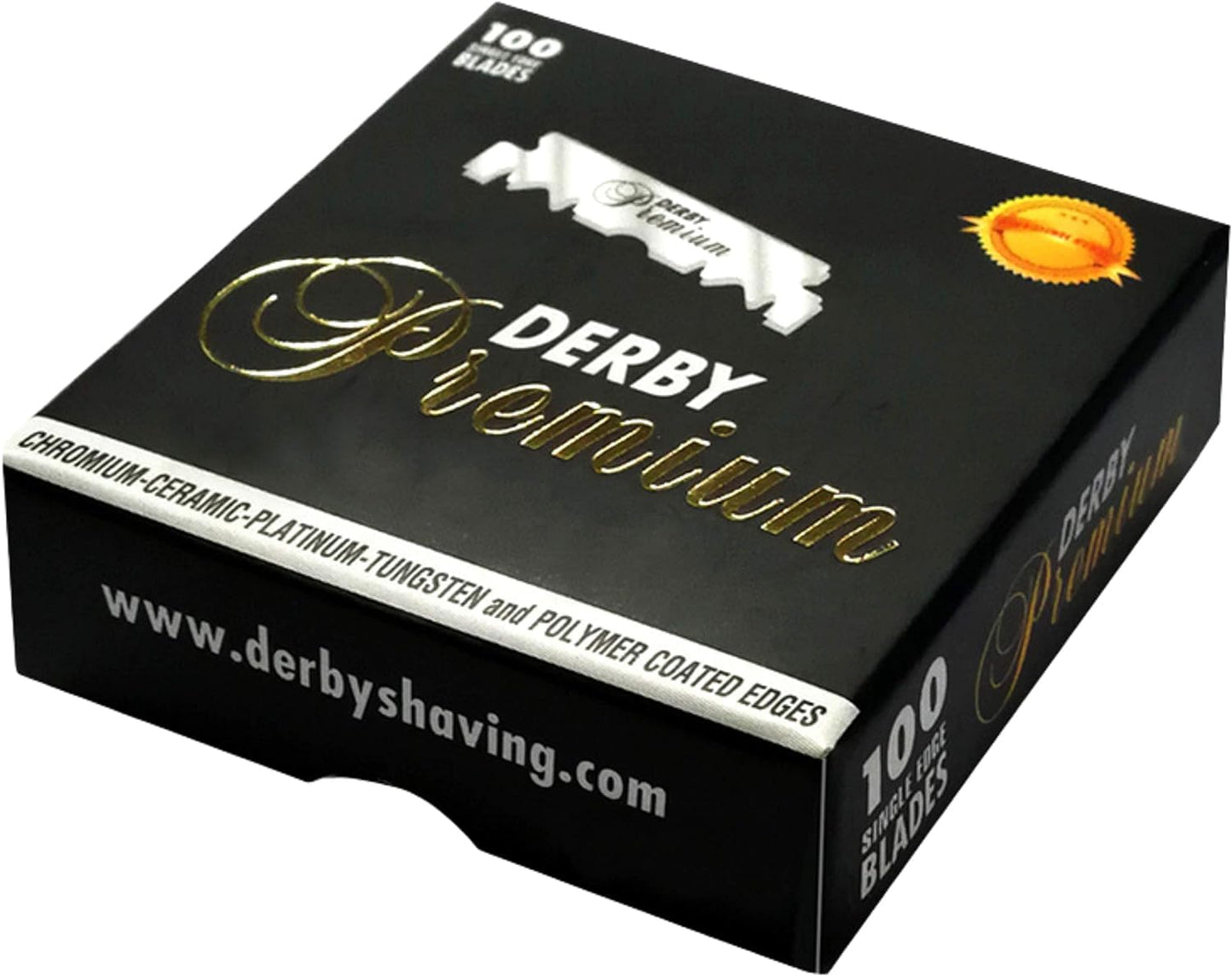 Derby Hojas De Afeitar De Un Solo Borde 200 "" Para Maquinilla De Afeitar Recta Premium