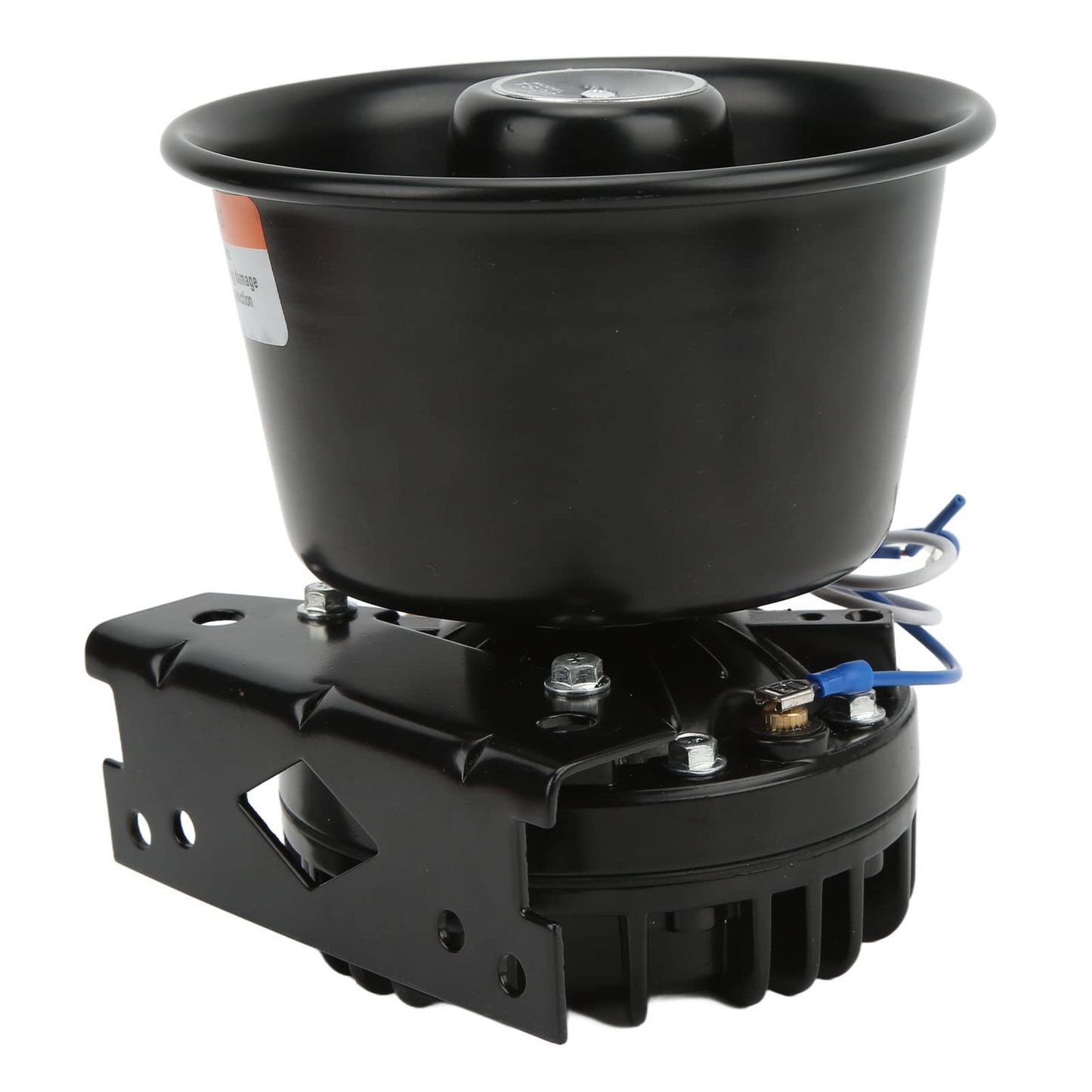 Bocina de Sirena y Alarma de Advertencia Para Coche, Altavoz de Cono Redondo de Metal Negro, Amplificador de Policía de 300 W 130 DB Pa