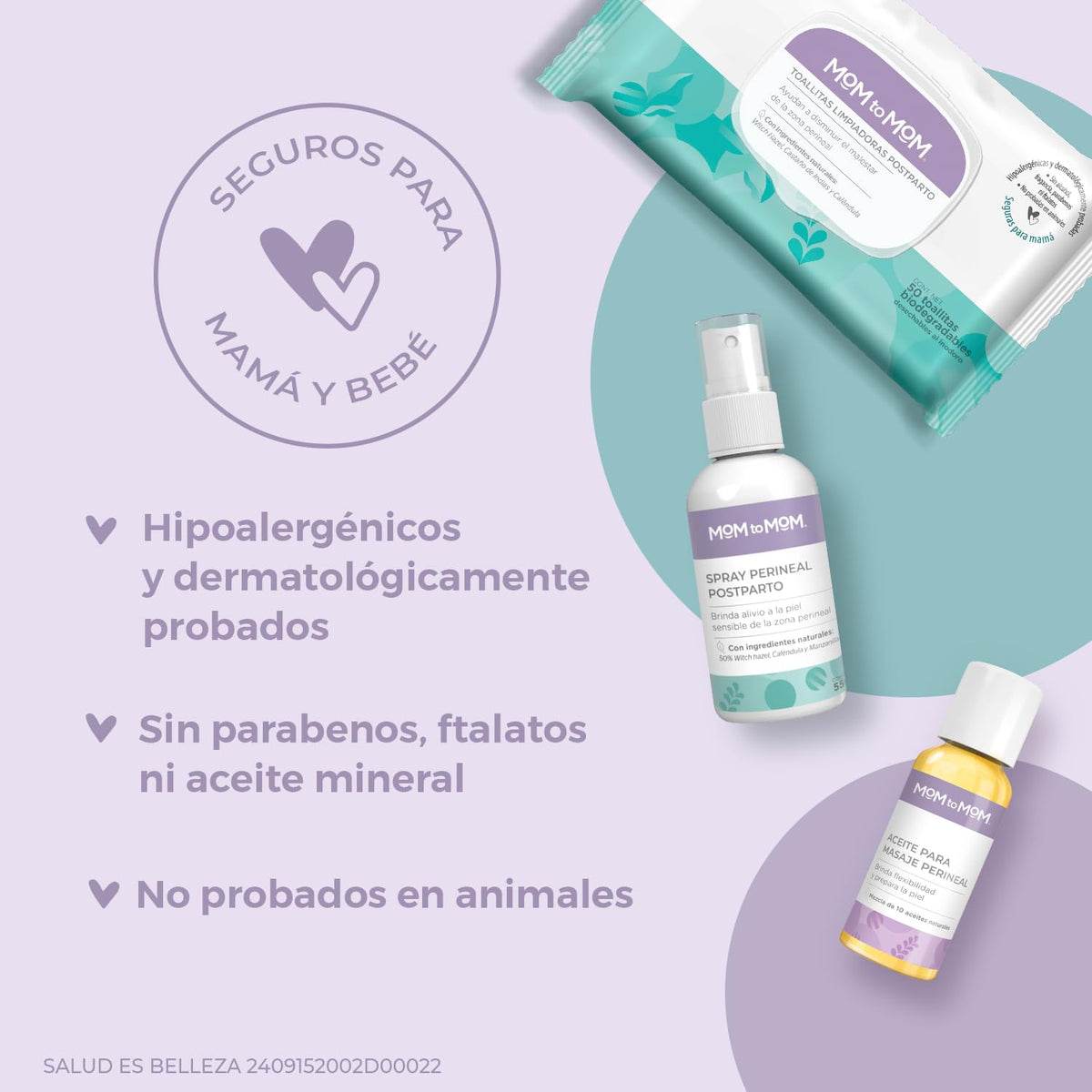 MOM to MOM Kit Cuidado Zona Perineal en el Embarazo y Postparto
