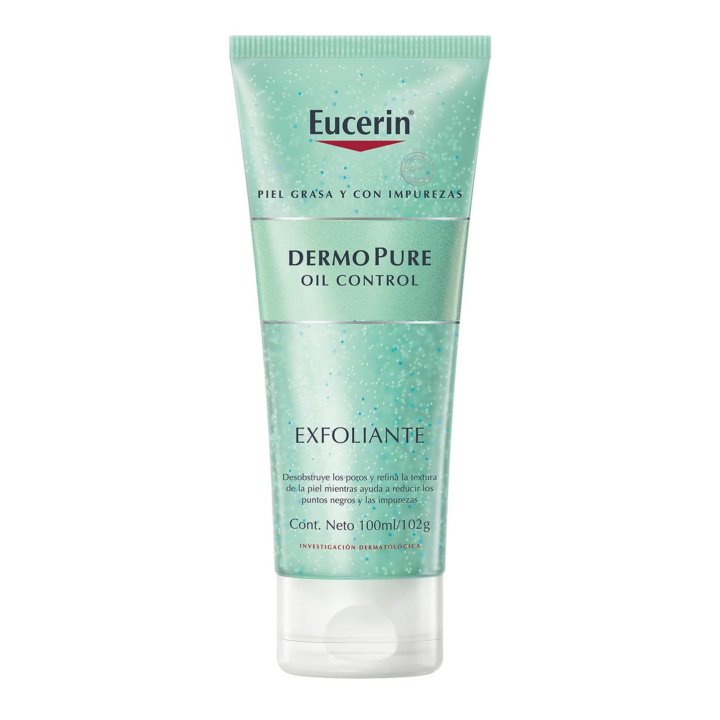 Eucerin Fluido Facial Hidratante Matificante para piel grasa, 50 ml + Exfoliante facial piel grasa imperfecciones 100ml