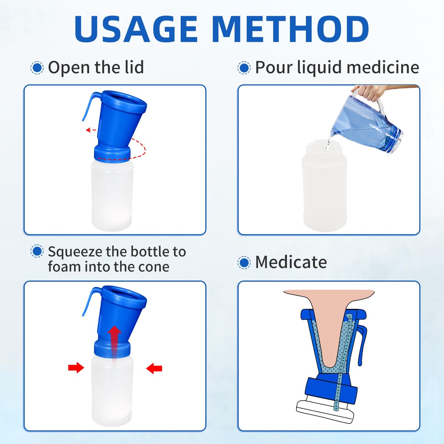 Paquete de 3 tazas de tetina, desinfección de limpieza de pezones sin reflujo, taza de inmersión para vaca, oveja, cabra, tetina sin retorno, 300 ml (azul)