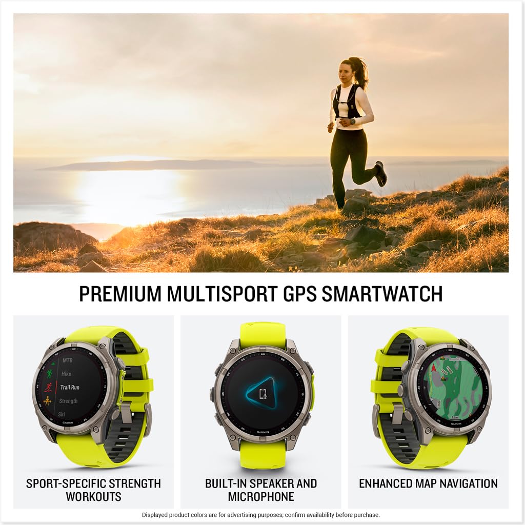Reloj Garmin Fenix 8 Grafito Amper Yelow ZafiroSolar 47mm