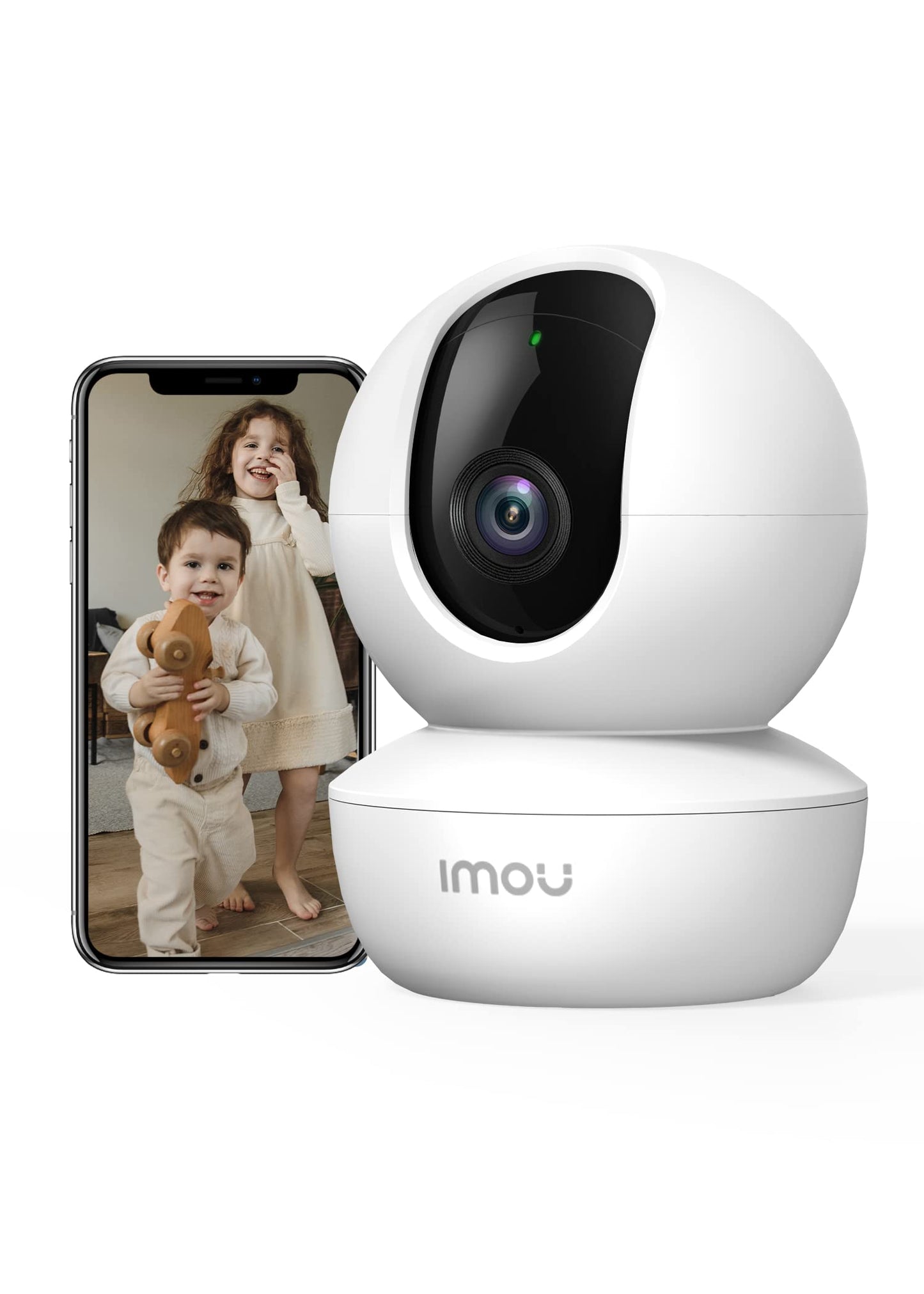 IMOU Cámara de Vigilancia WiFi Interior 360° con AI Detección Humana, 1080P Cámara IP WiFi Interior con Sirena,Audio Bidireccional,Visión Nocturna,Modo de Privacidad,Funciona con Alexa para Bebe