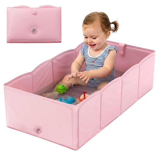 Bañera Plegable OVQZAW Tpu Impermeable con Tapón de Drenaje para Niños y Niñas