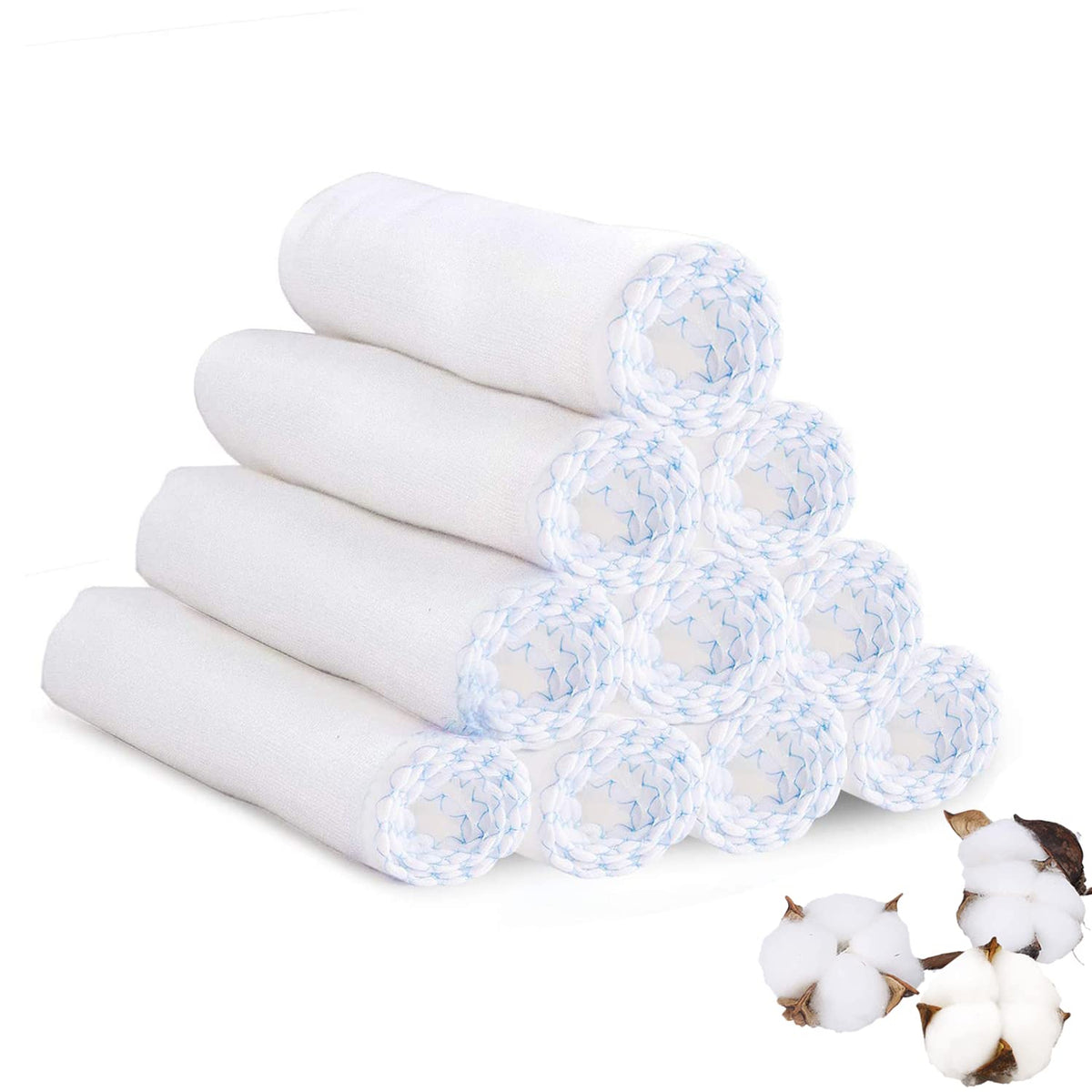 Yaosan- Paños faciales reutilizables: Paños faciales de muselina de algodón suave para una limpieza suave y la eliminación del maquillaje.