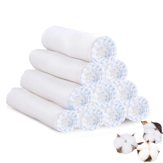 Yaosan- Paños faciales reutilizables: Paños faciales de muselina de algodón suave para una limpieza suave y la eliminación del maquillaje.
