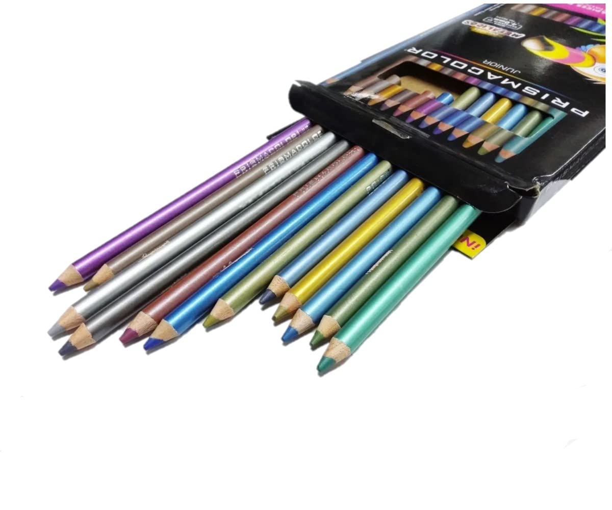 COLORES JUNIOR METALICOS CON 12 PIEZAS LAPICES DE COLORES METALICOS UNIPUNTA JUNIOR CON 12 PIEZAS NUEVA EDICION PSA COMPUTO Y PAPELERIA