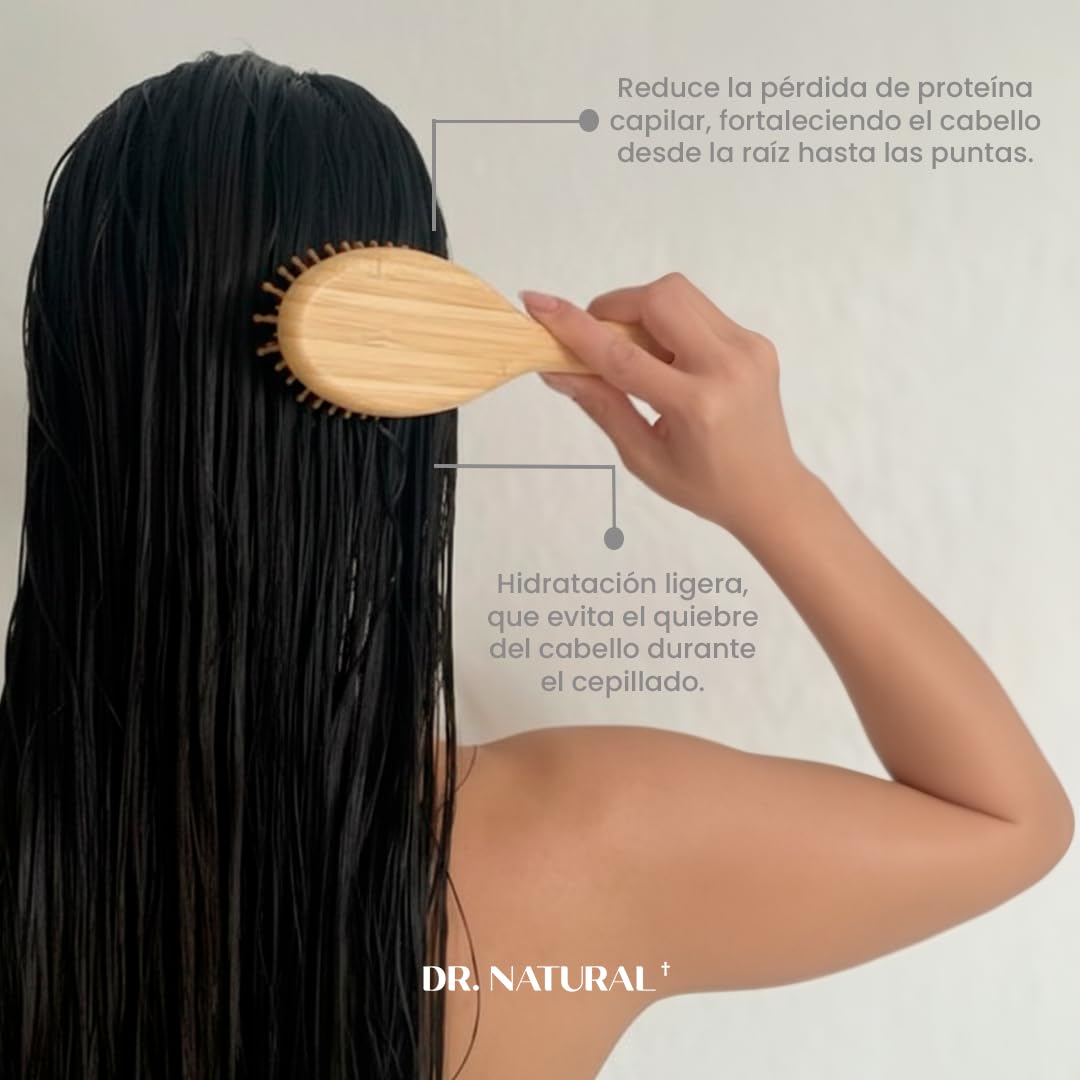 Dr. Natural Spray Desenredante para Cabello Leave in Conditioner Natural, Orgánico y Vegano | Acondicionador sin Enjuague sin Sulfatos y Parabenos | Con Manteca de Karité, Lavanda, Aceite Oliva y Coco