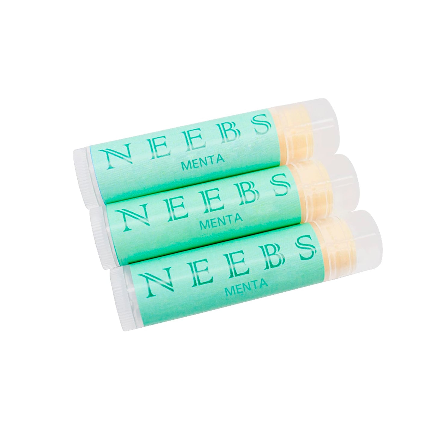 NEEBS | Bálsamo Labial Natural de Menta | 3pack de 4.5g c/u | Intensa humectación | Ingredientes 100% naturales | Artesanal