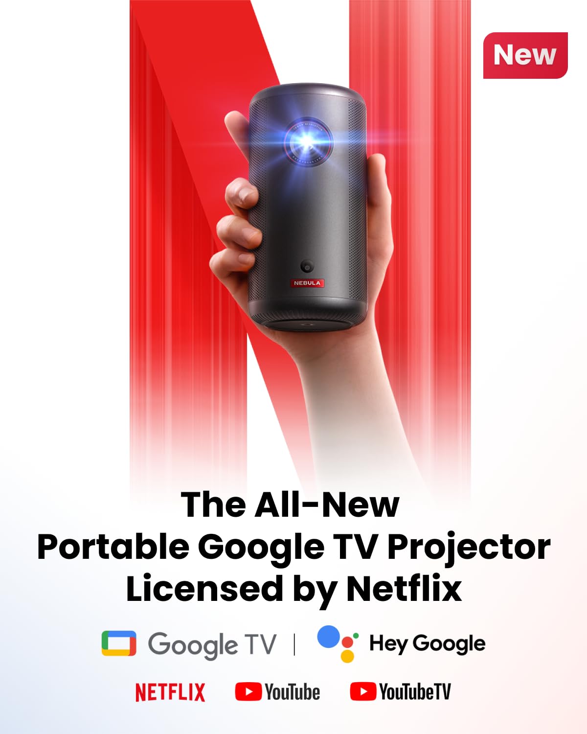 Proyector Portátil Anker Nebula Enfoque Automático para Google TV 1080p Negro