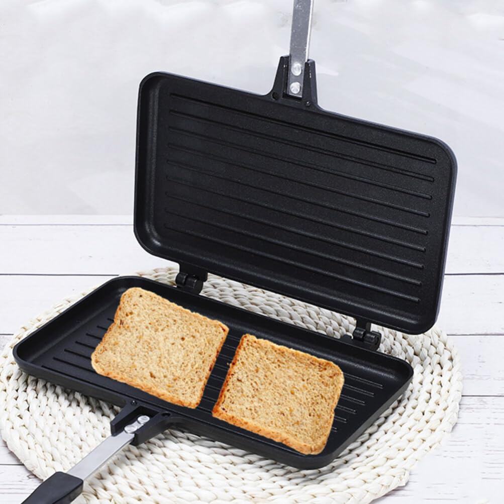 Healvian Molde Para Sándwich Sartén Profunda Desayuno Tortilla Japonesa Sartén Para Hacer Tortillas Tostadora De Sándwich Máquina De Rollo De Huevo Casa De Multifunción Aluminio