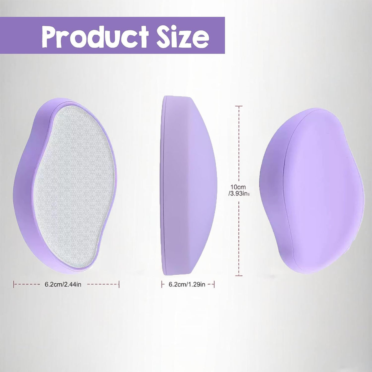 MINOCHI 2 unidades de depilador de cristal reutilizable para mujer, depiladora de cristal indolora para mujeres y hombres, exfoliación mágica indolora para eliminar el vello.